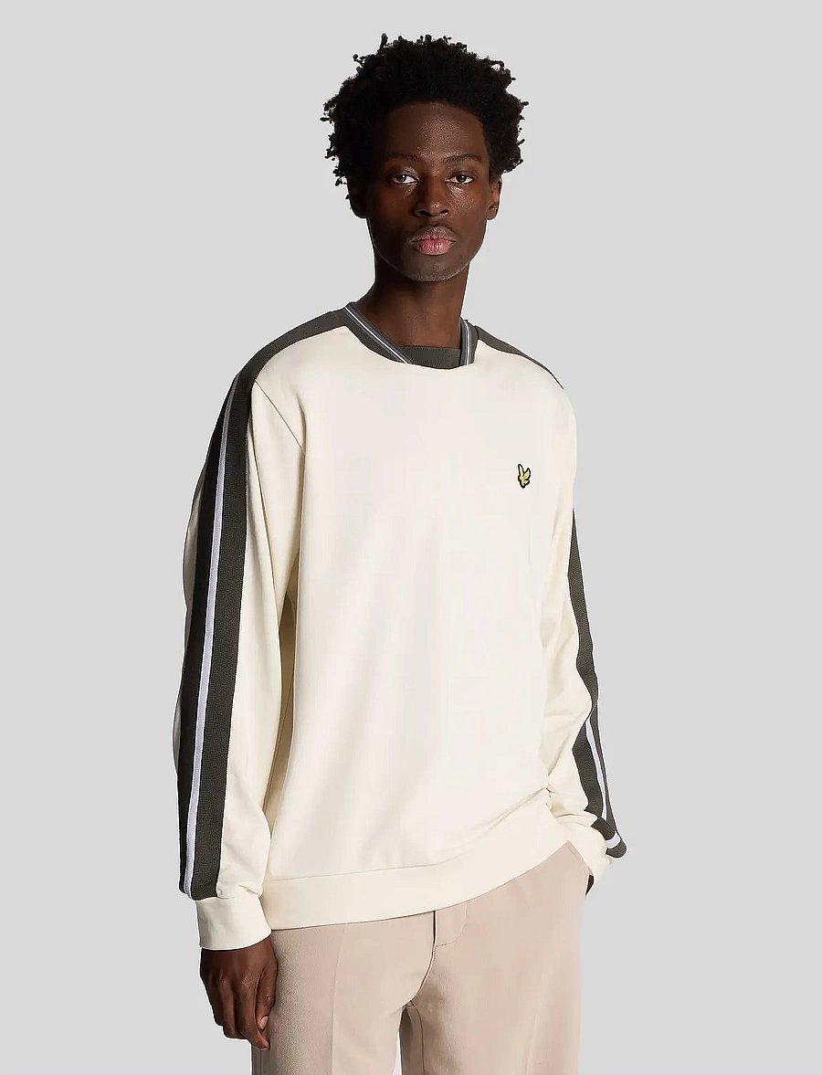 Lyle & Scott - Contrast Taped Sweatshirt - urlaubsfavoriten - x788 natural - 0