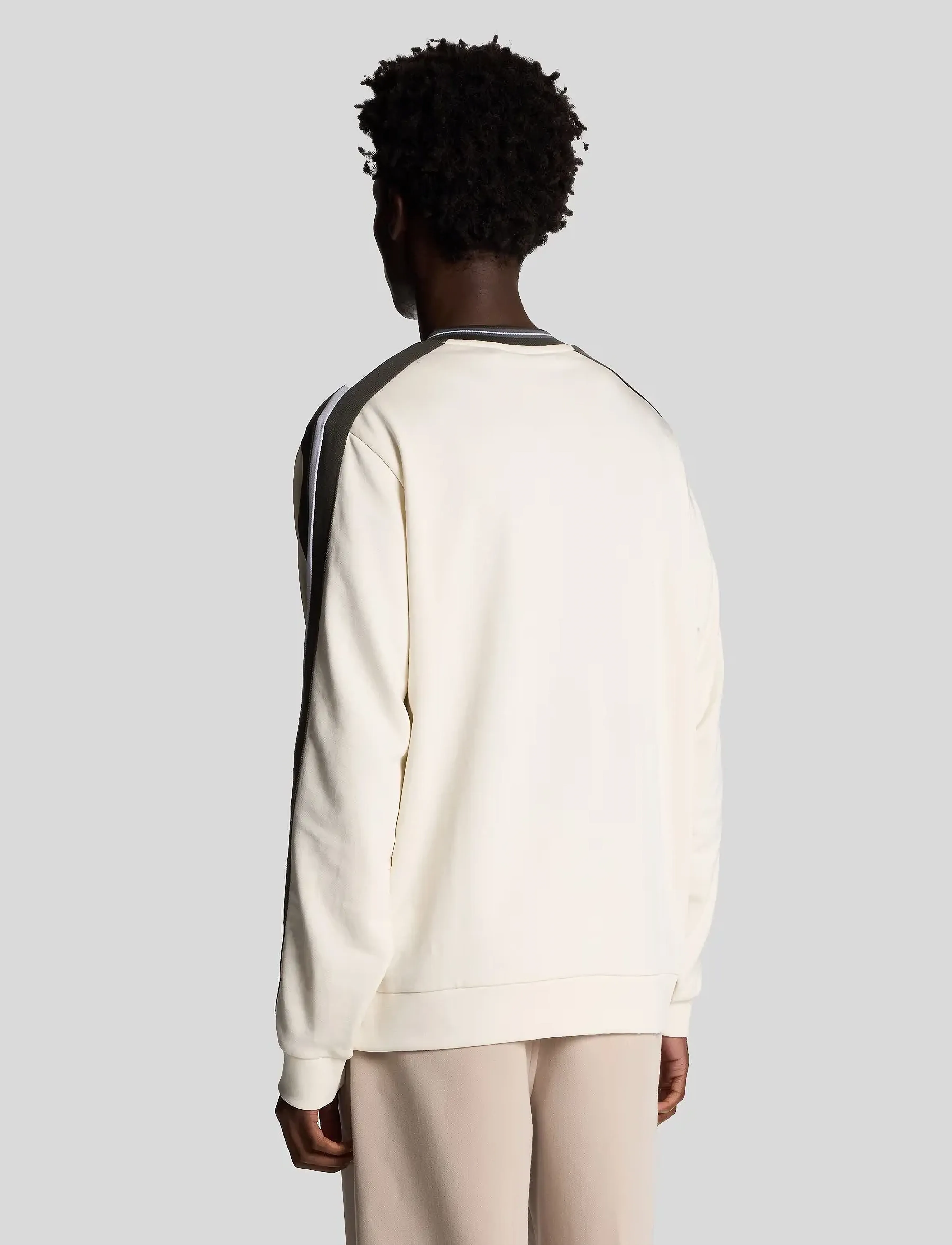 Lyle & Scott - Contrast Taped Sweatshirt - collegepaidat - x788 natural - 5