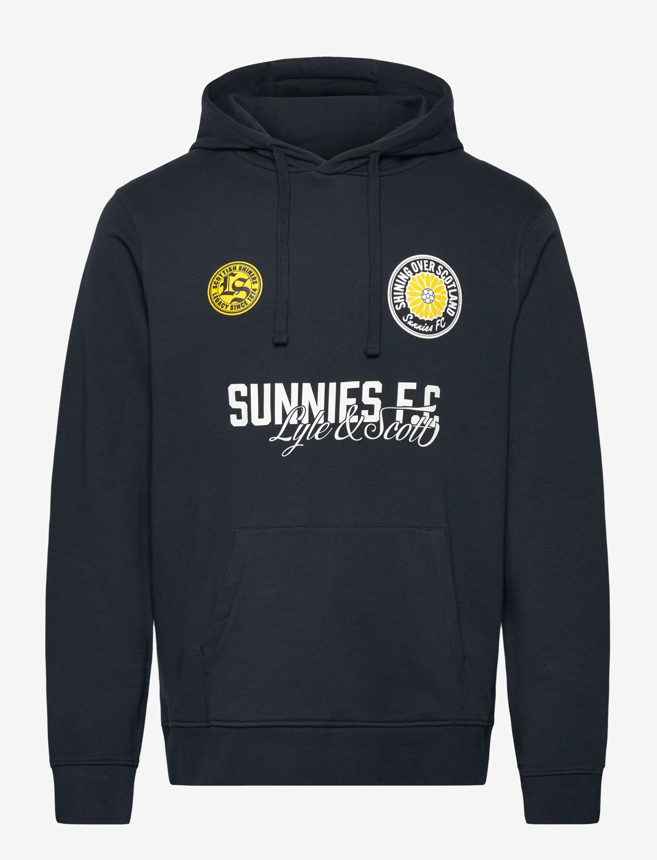 Lyle & Scott - Sunnies FC Graphic Pullover Hoodie - hoodies - z271 dark navy - 1