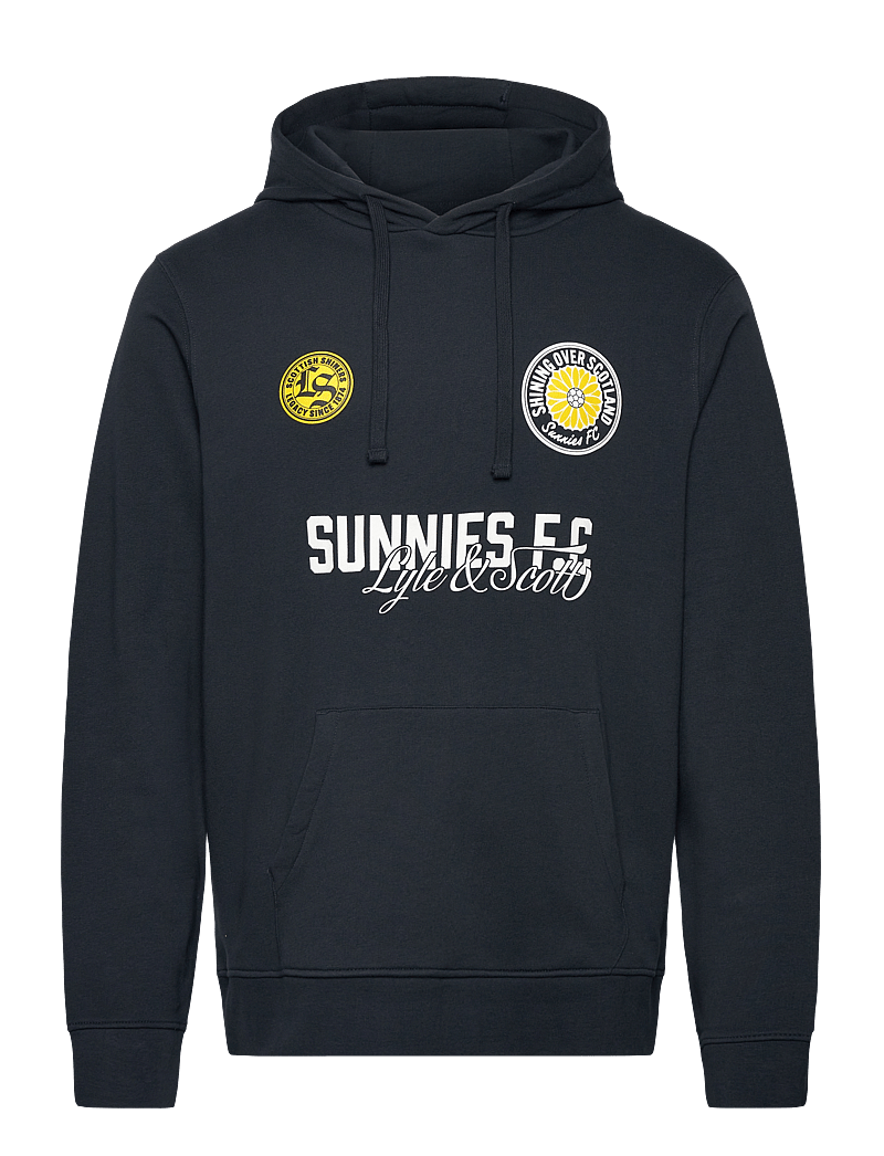 Lyle & Scott - Sunnies FC Graphic Pullover Hoodie - hoodies - z271 dark navy - 1