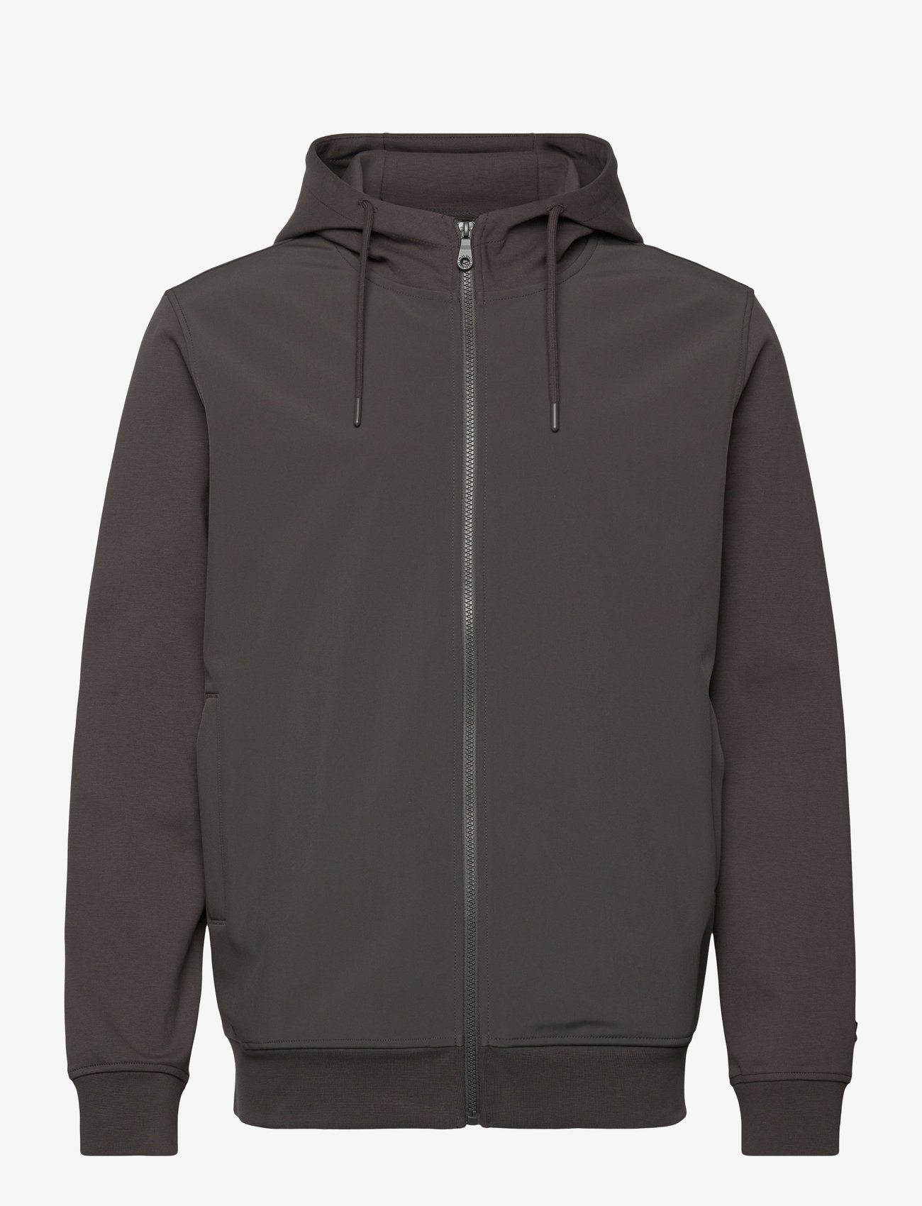 Lyle & Scott - Softshell Hybrid Zip Through Hoodie - w635 gunmetal - 0