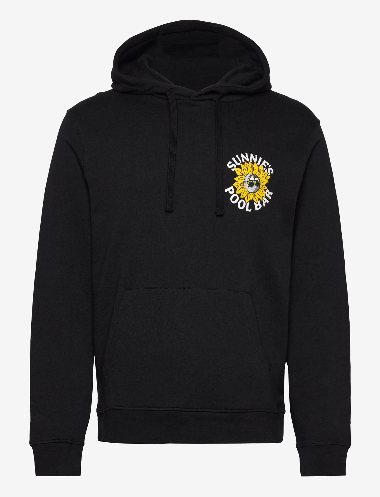 Lyle & Scott - Sunnies Pool Bar Graphic Pullover Hoodie - kapuutsiga dressipluusid - z865 jet black - 1