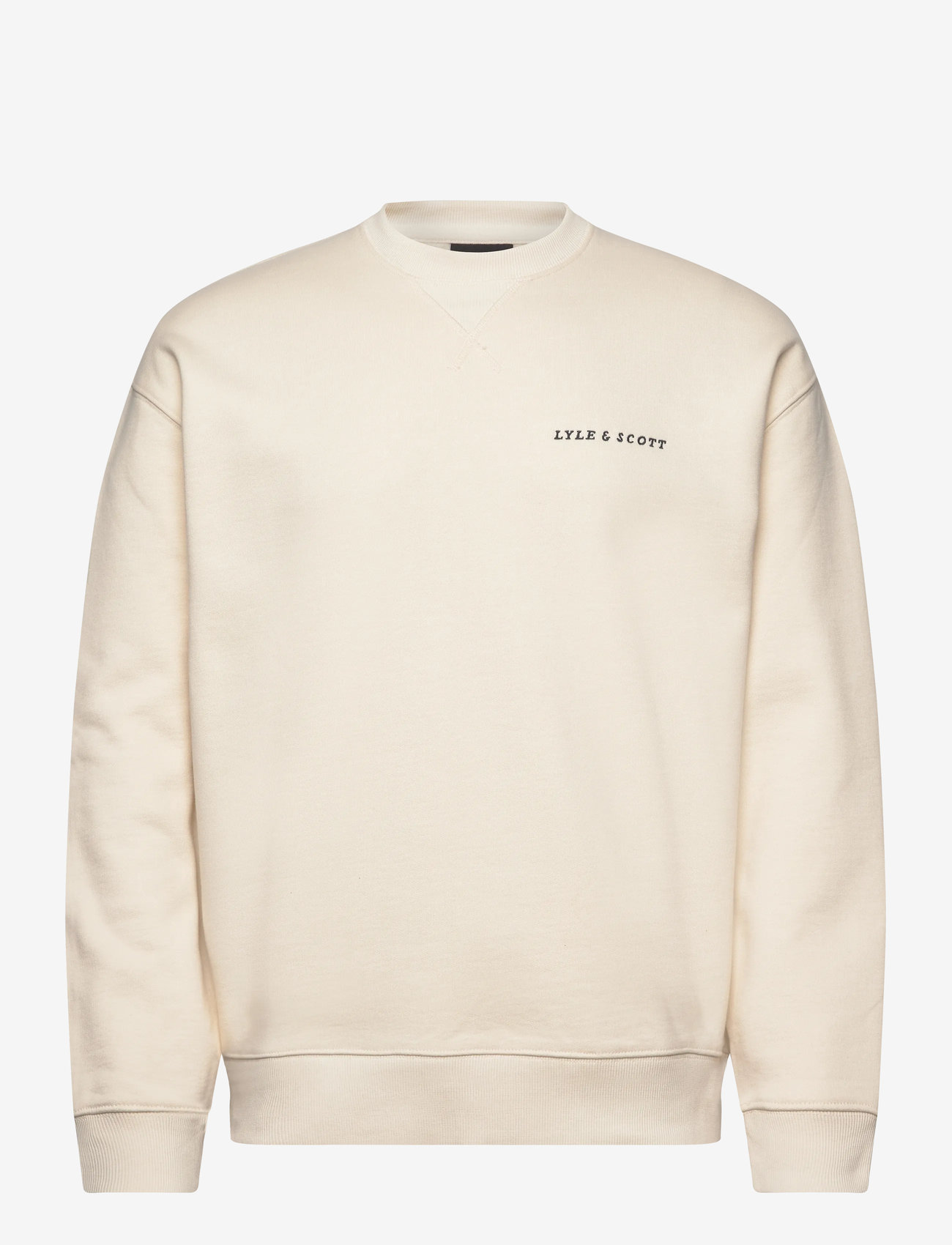 Lyle & Scott - Script Brushback Crew Neck Sweatshirt - truien en hoodies - x869 foam - 0