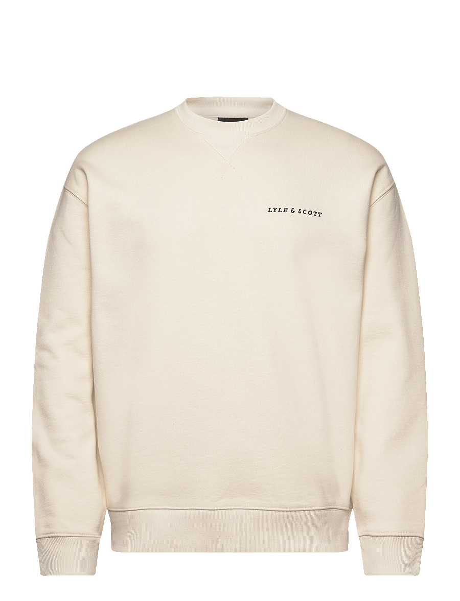 Lyle & Scott - Script Brushback Crew Neck Sweatshirt - sweatshirts - x869 foam - 1
