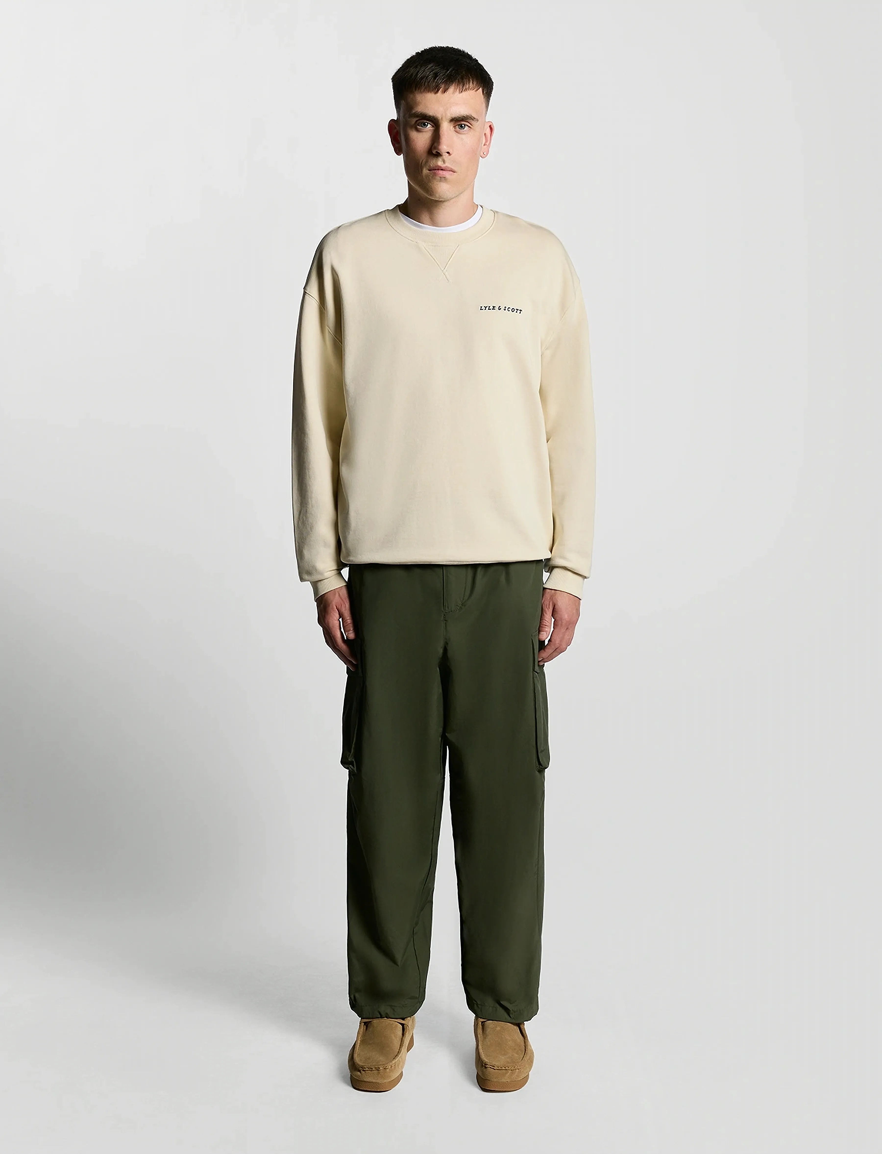 Lyle & Scott - Script Brushback Crew Neck Sweatshirt - sweatshirts - x869 foam - 4