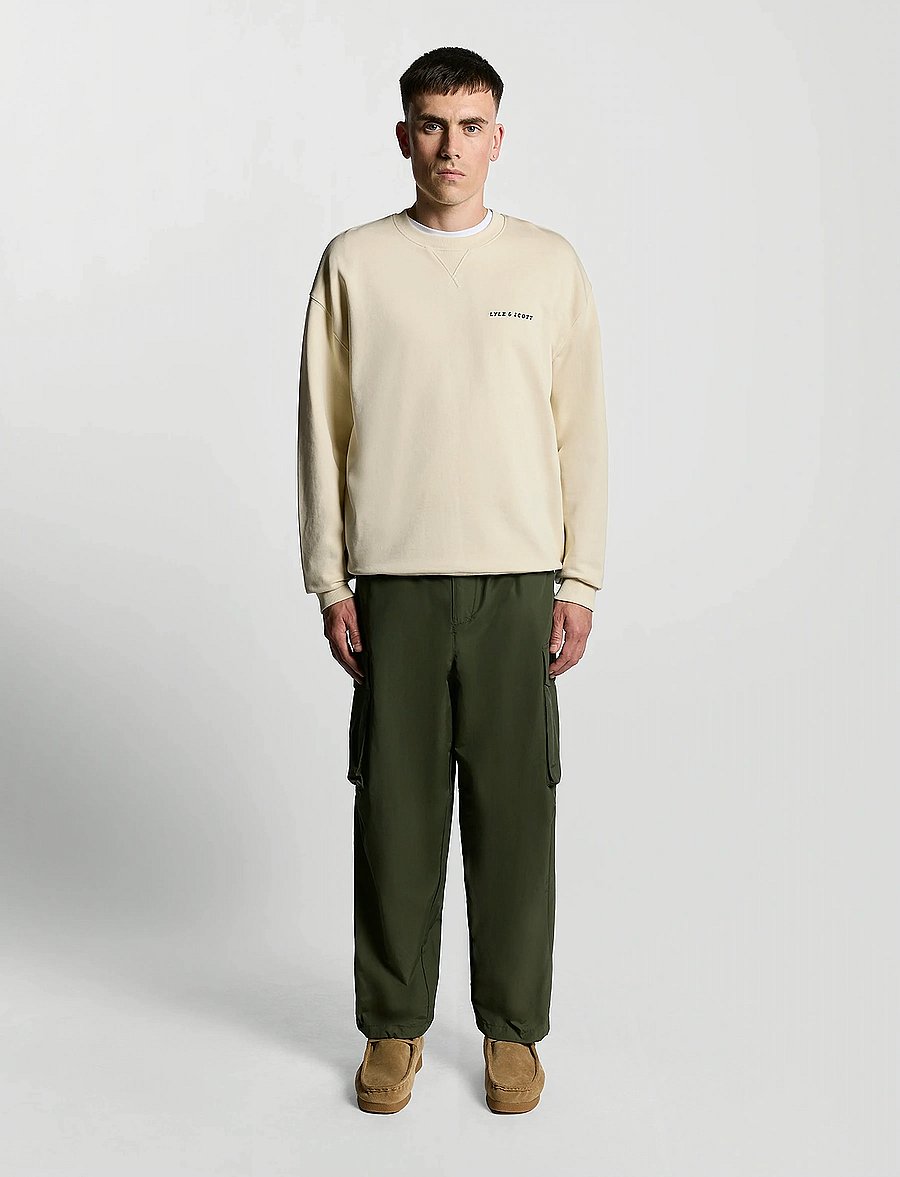 Lyle & Scott - Script Brushback Crew Neck Sweatshirt - sweatshirts - x869 foam - 4