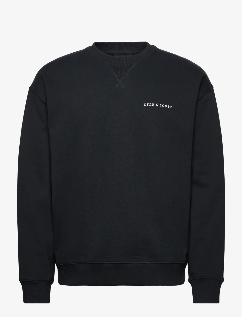 Lyle & Scott - Script Brushback Crew Neck Sweatshirt - sweatshirts - z271 dark navy - 1