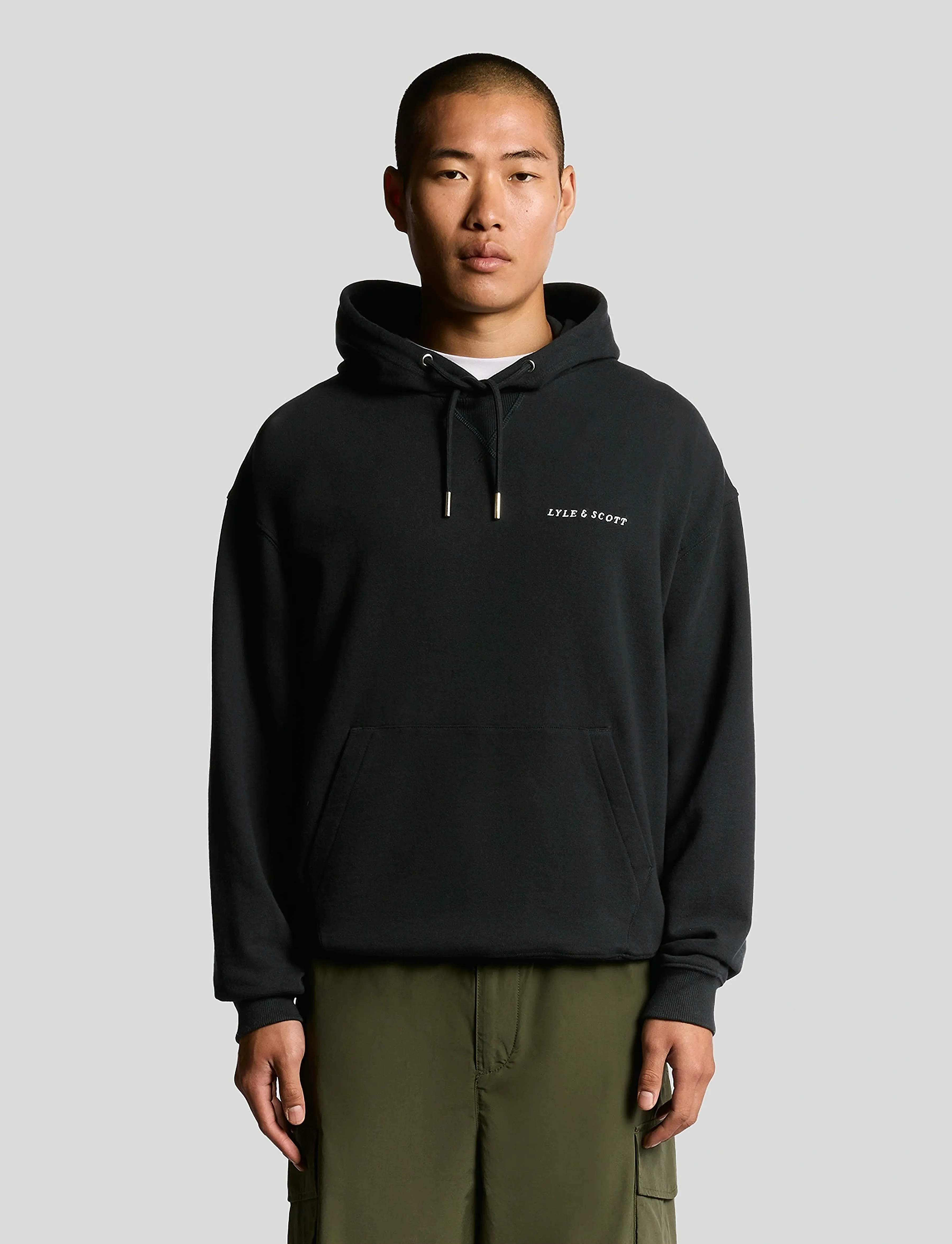 Script Brushback Pullover Hoodie