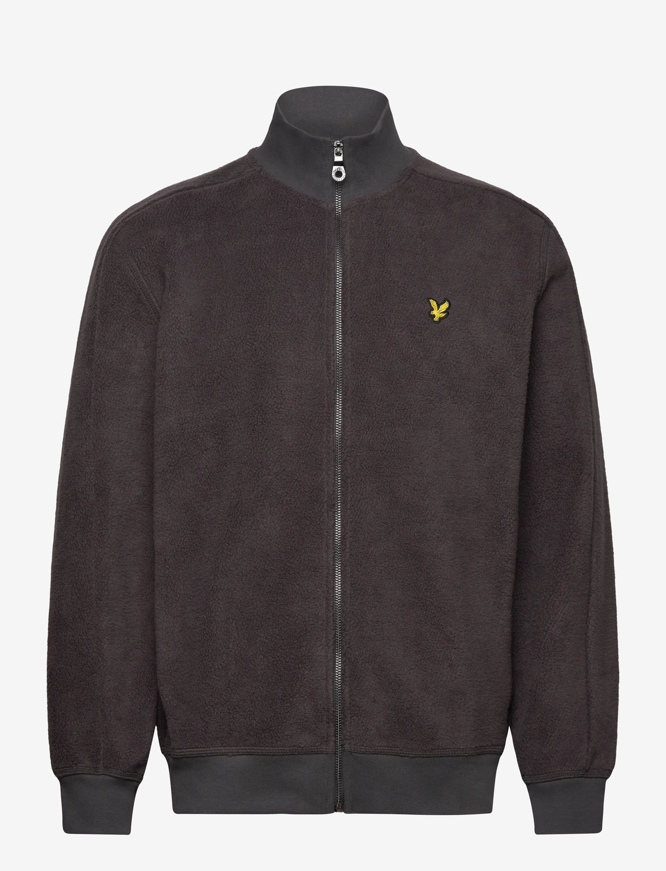 Lyle & Scott - Polar Fleece Track Jacket - teddytröjor - 398 charcoal marl - 1