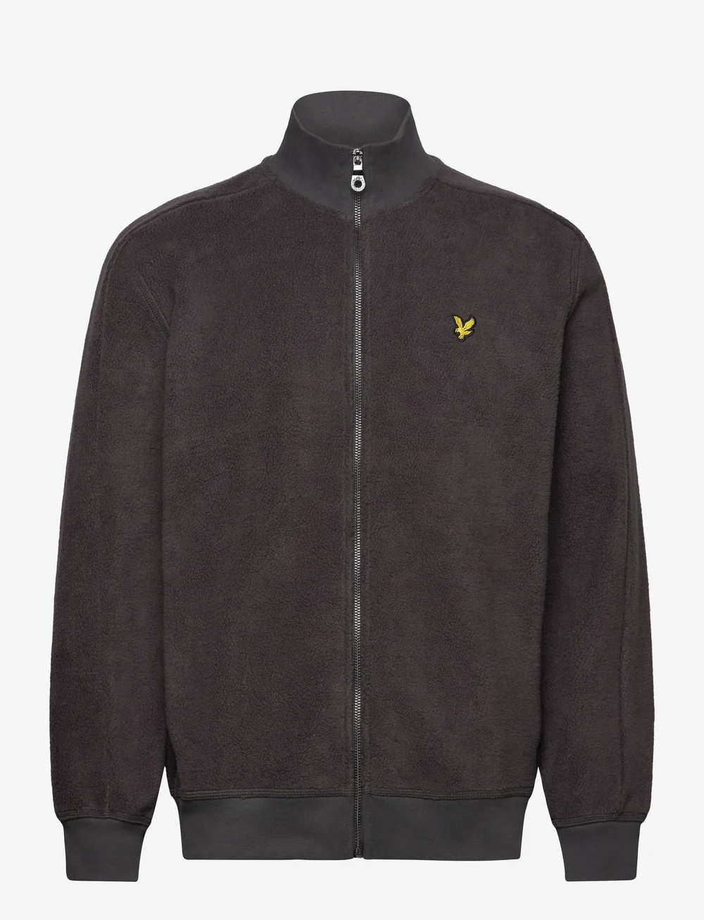 Lyle & Scott - Polar Fleece Track Jacket - teddy sweaters - 398 charcoal marl - 1