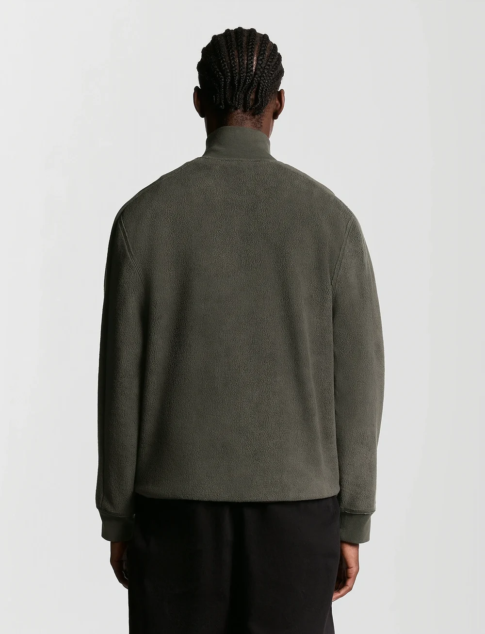 Lyle & Scott - Polar Fleece Track Jacket - teddy sweaters - 398 charcoal marl - 3