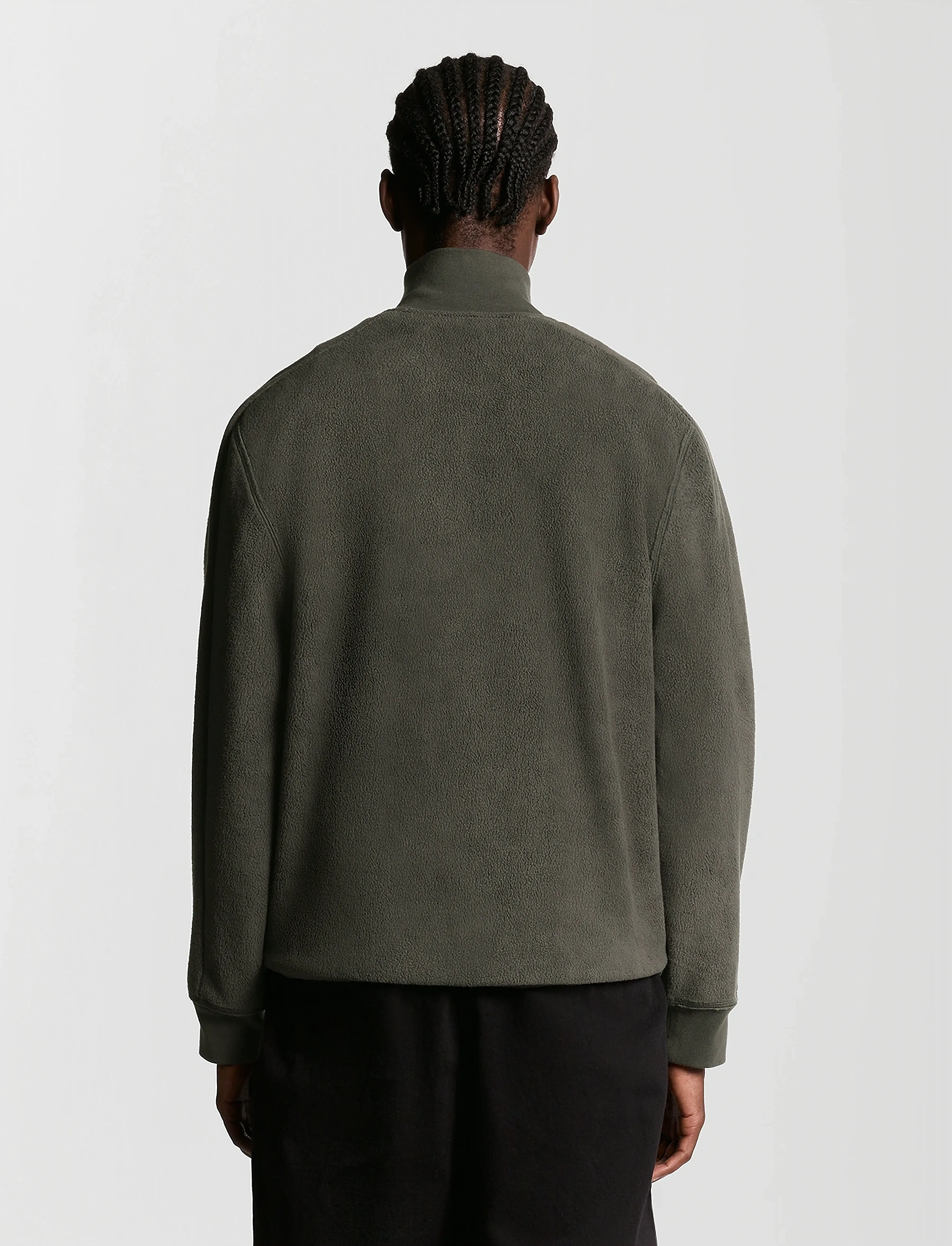 Lyle & Scott - Polar Fleece Track Jacket - sweatshirts - 398 charcoal marl - 3