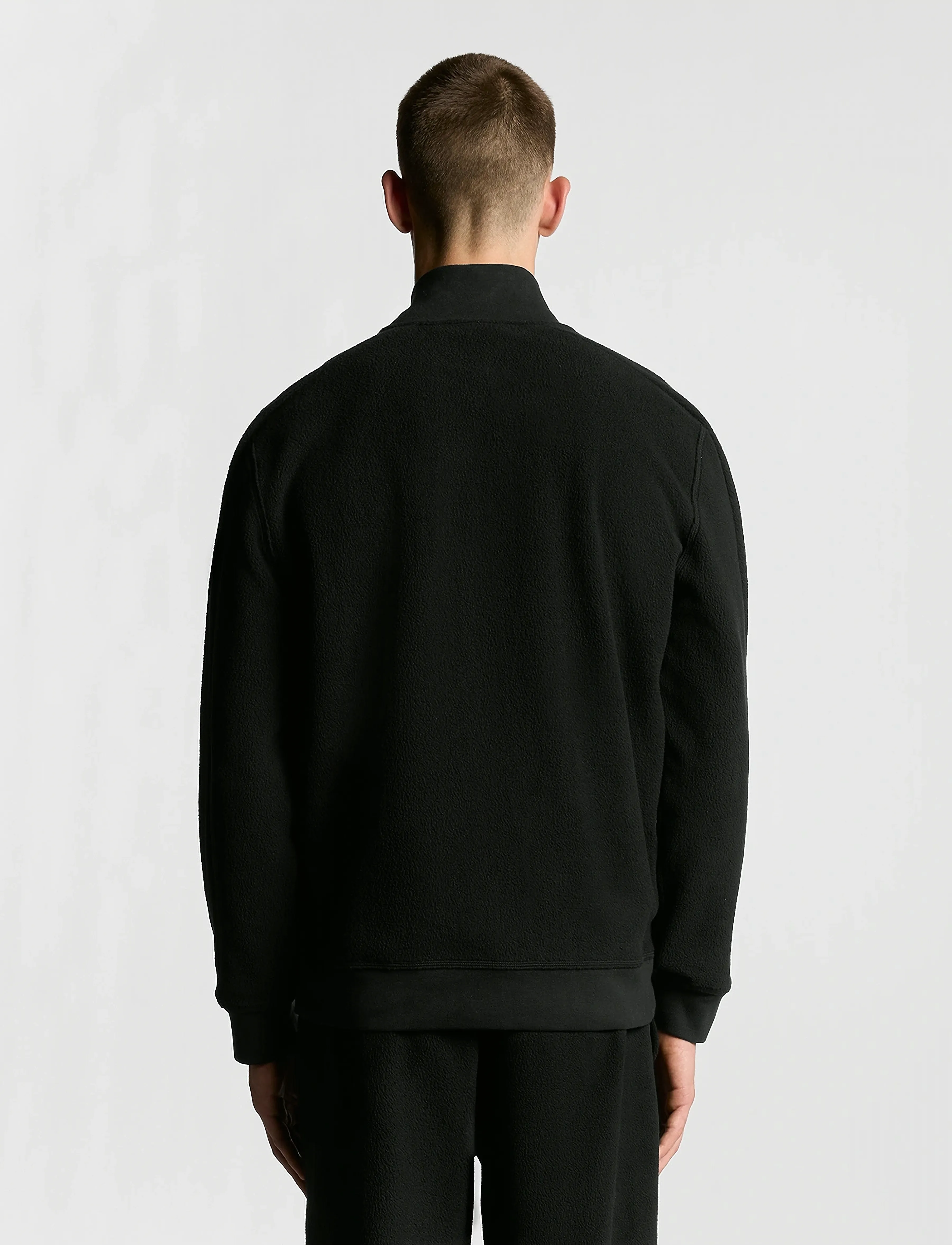 Lyle & Scott - Polar Fleece Track Jacket - fleecetrøjer - z865 jet black - 3