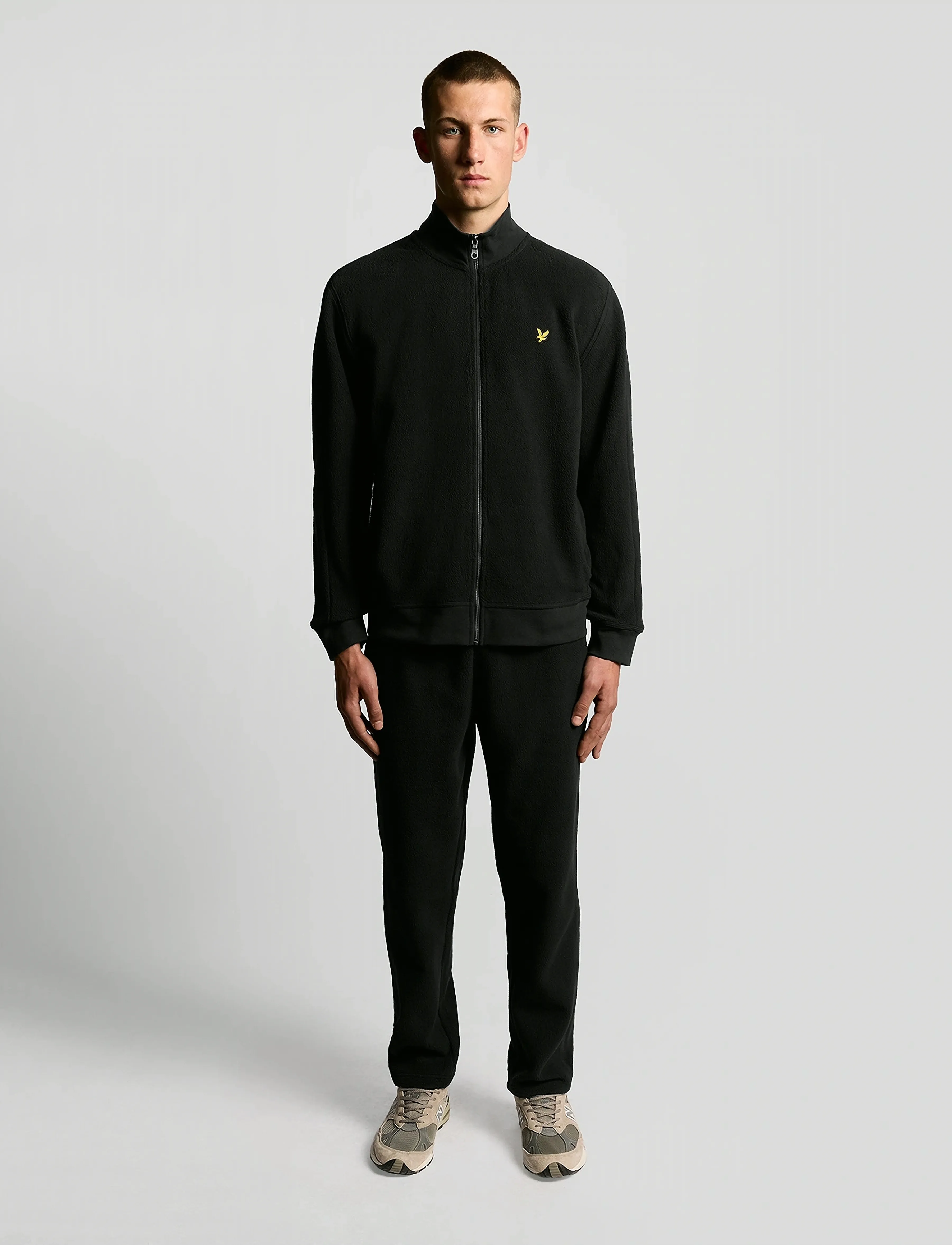 Lyle & Scott - Polar Fleece Track Jacket - fleecetrøjer - z865 jet black - 4