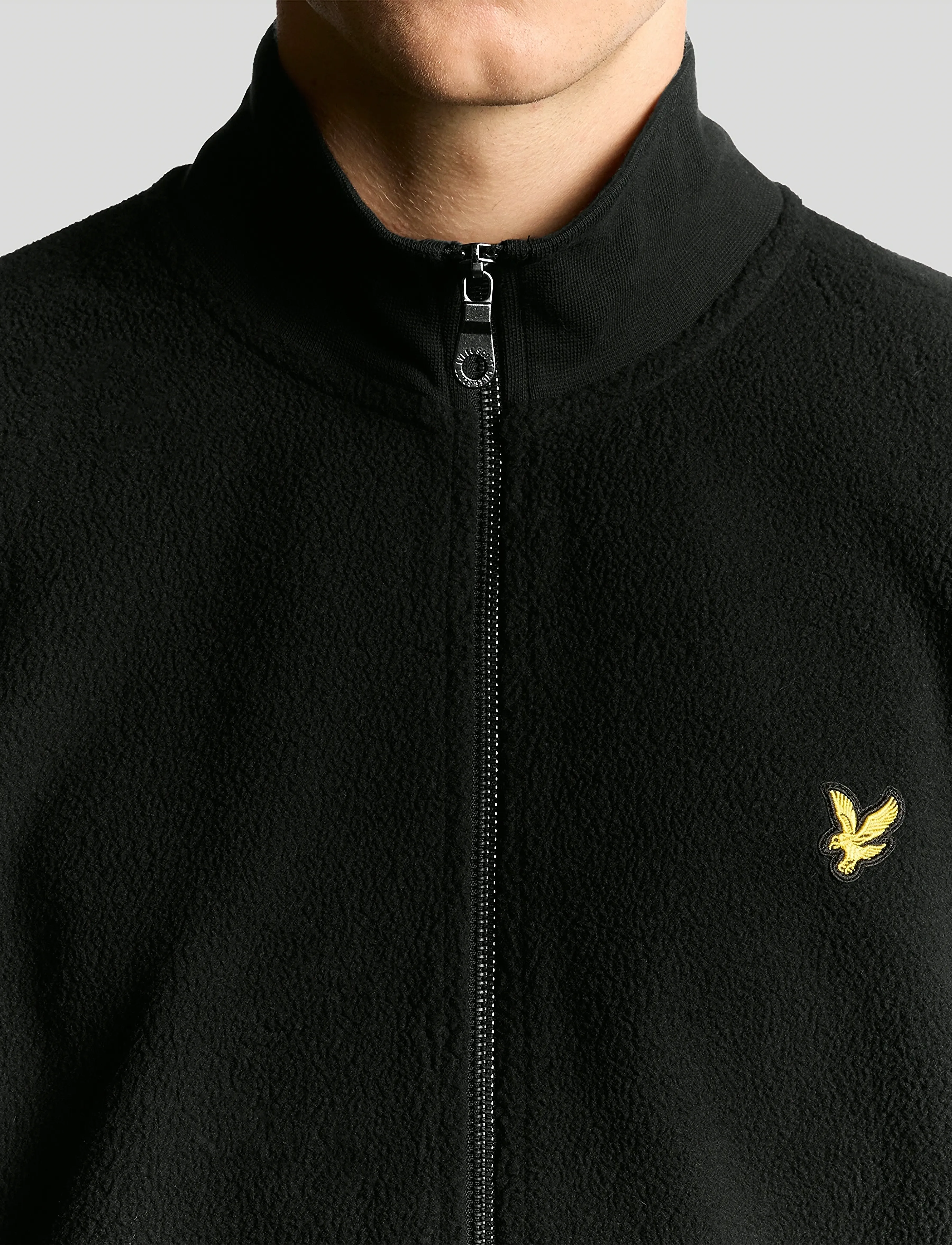 Lyle & Scott - Polar Fleece Track Jacket - fleecetrøjer - z865 jet black - 5