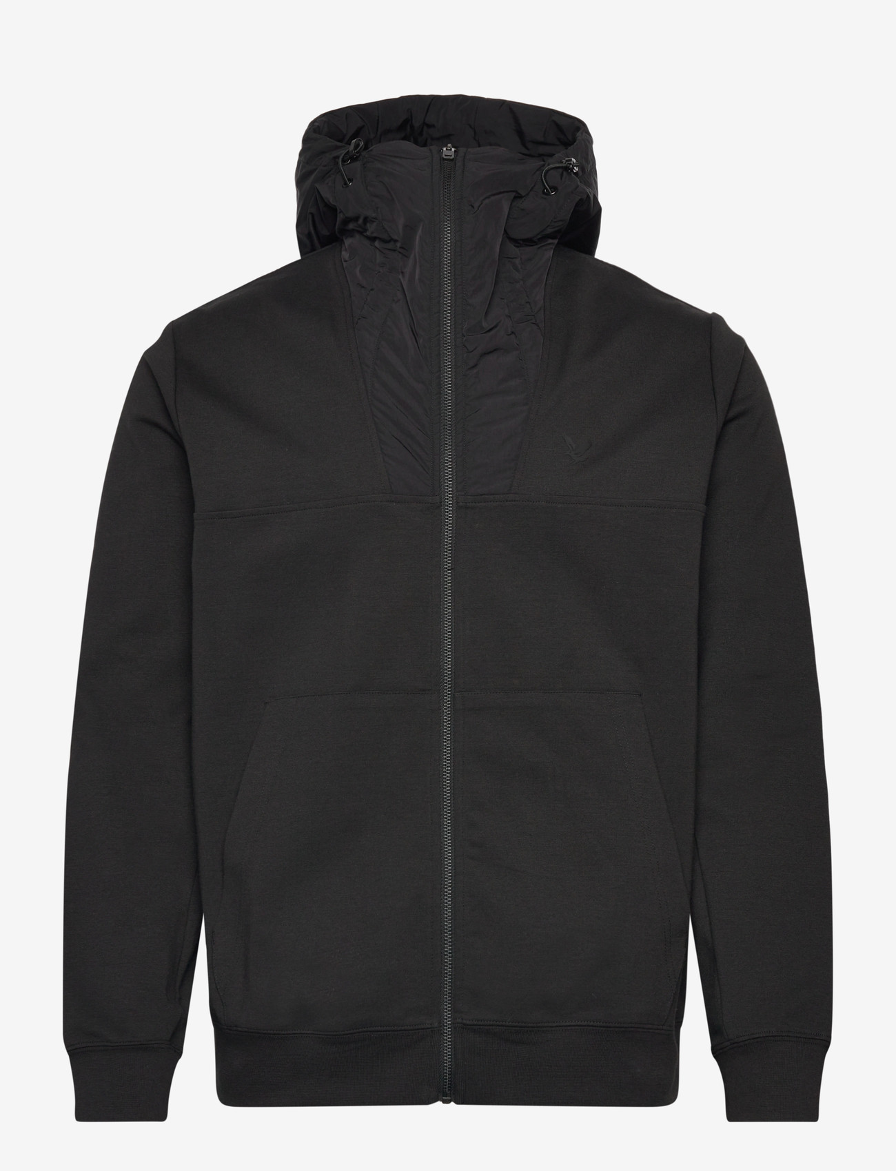 Lyle & Scott - Panelled Hybrid Jacket - hybridjackor - x002 black ice - 1
