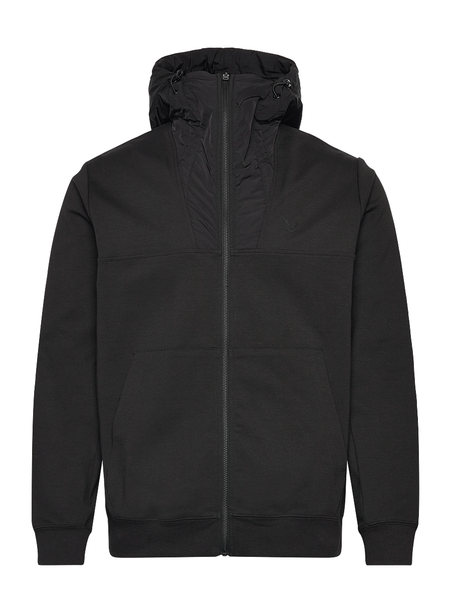 Lyle & Scott - Panelled Hybrid Jacket - hybrid-jacken - x002 black ice - 1