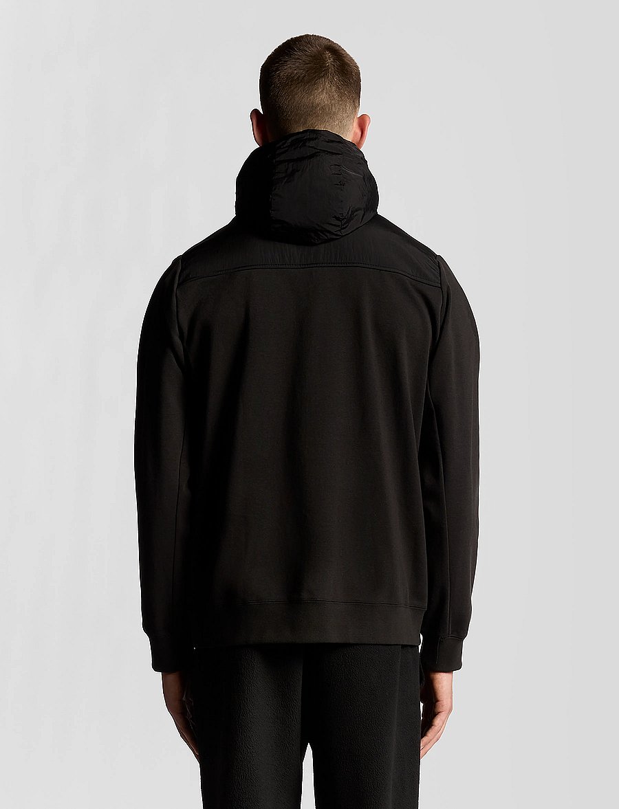 Lyle & Scott - Panelled Hybrid Jacket - hybrid-jacken - x002 black ice - 3