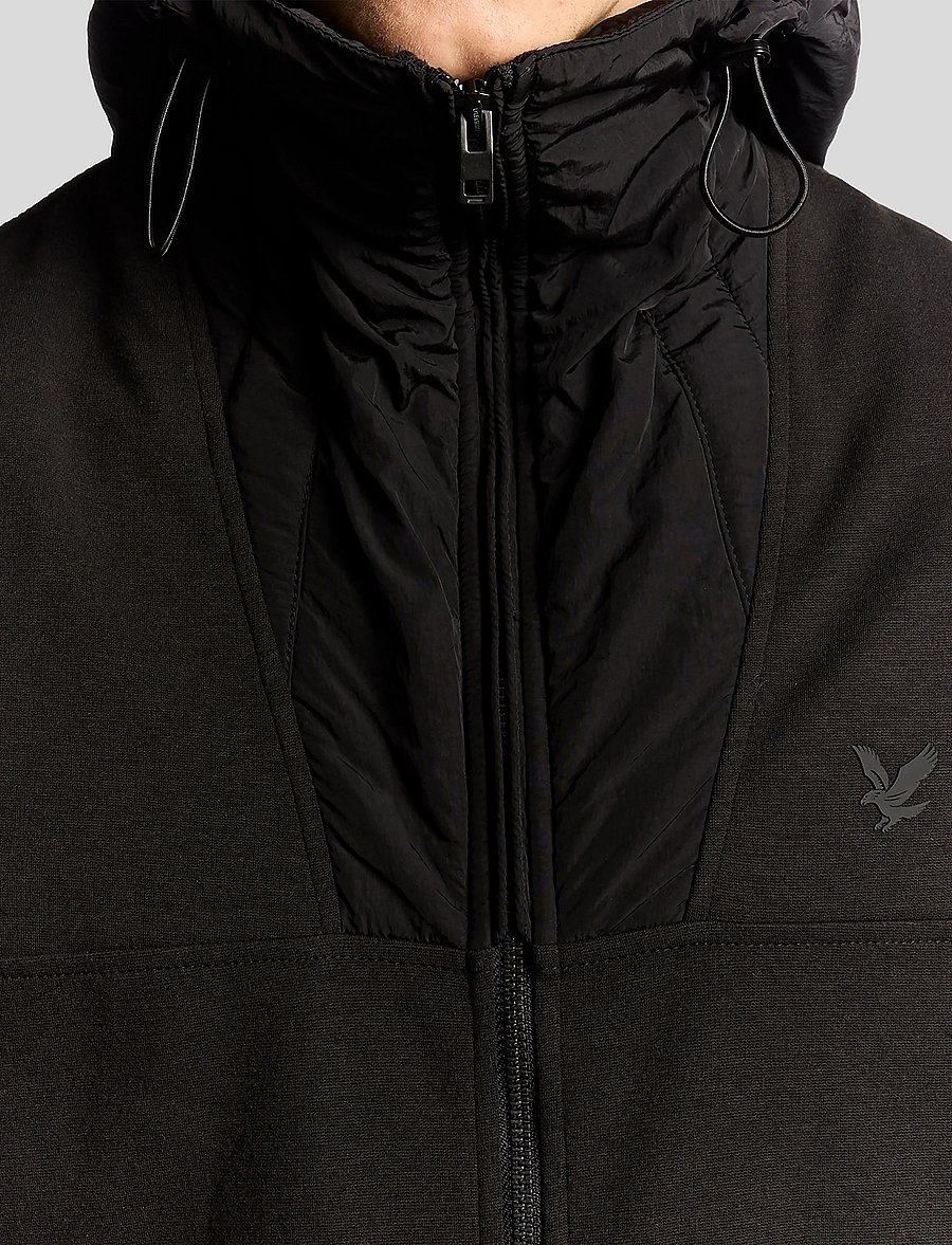 Lyle & Scott - Panelled Hybrid Jacket - hybrid-jacken - x002 black ice - 4