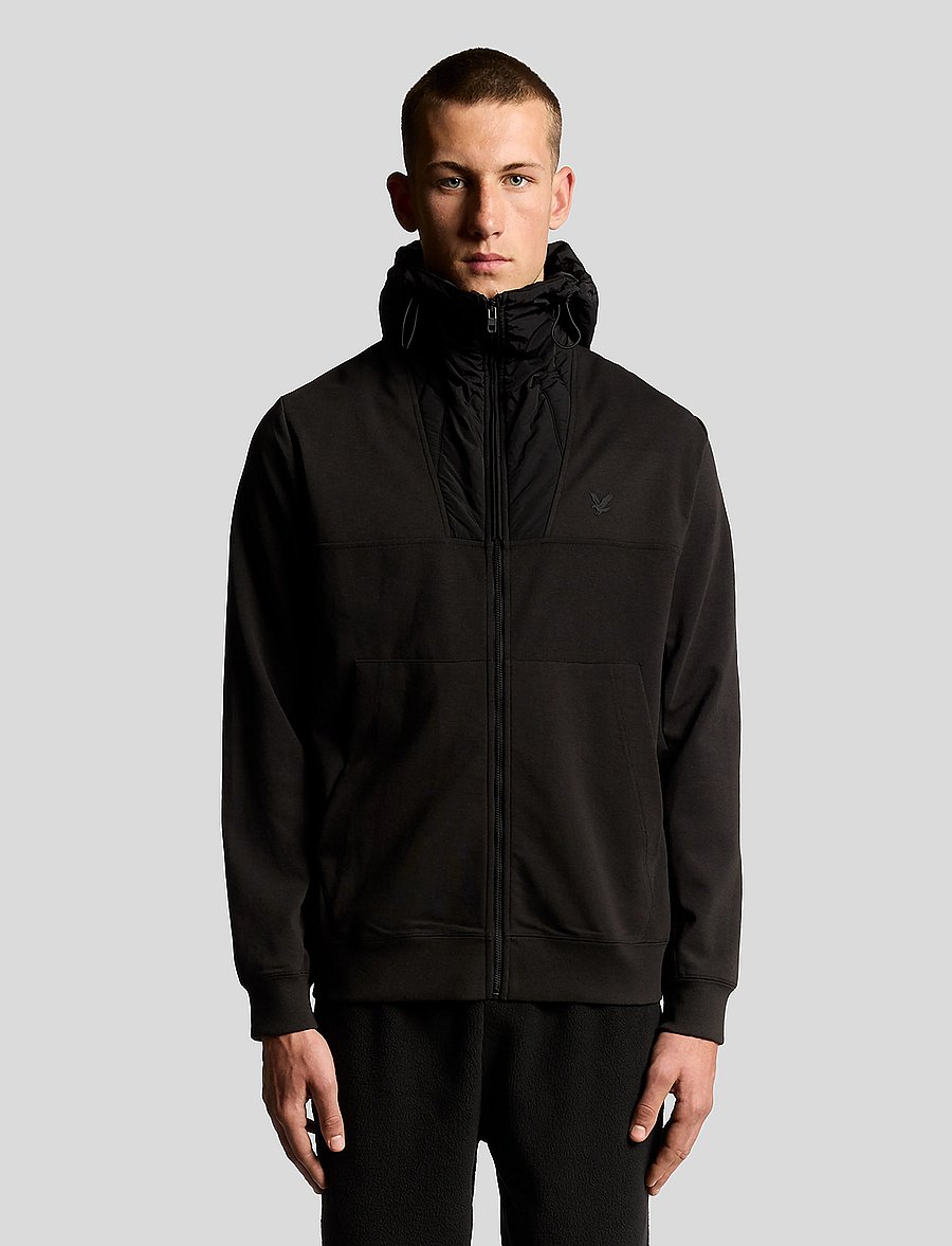 Lyle & Scott - Panelled Hybrid Jacket - hybrid-jacken - x002 black ice - 5