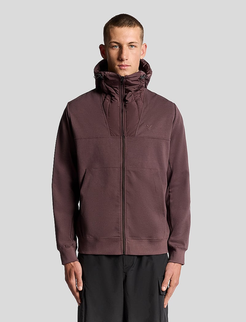 Lyle & Scott - Panelled Hybrid Jacket - hybridjackor - x863 espresso - 0