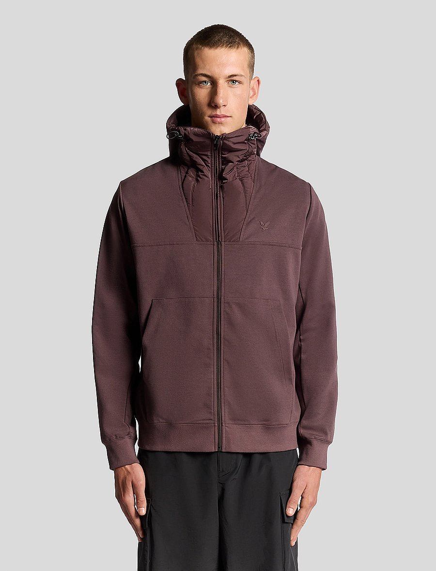 Lyle & Scott - Panelled Hybrid Jacket - hybrid-jacken - x863 espresso - 0