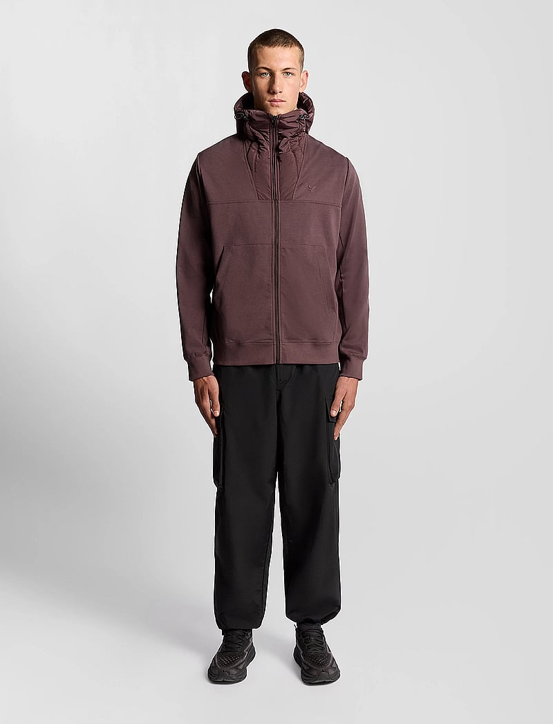 Lyle & Scott - Panelled Hybrid Jacket - hybridjackor - x863 espresso - 4