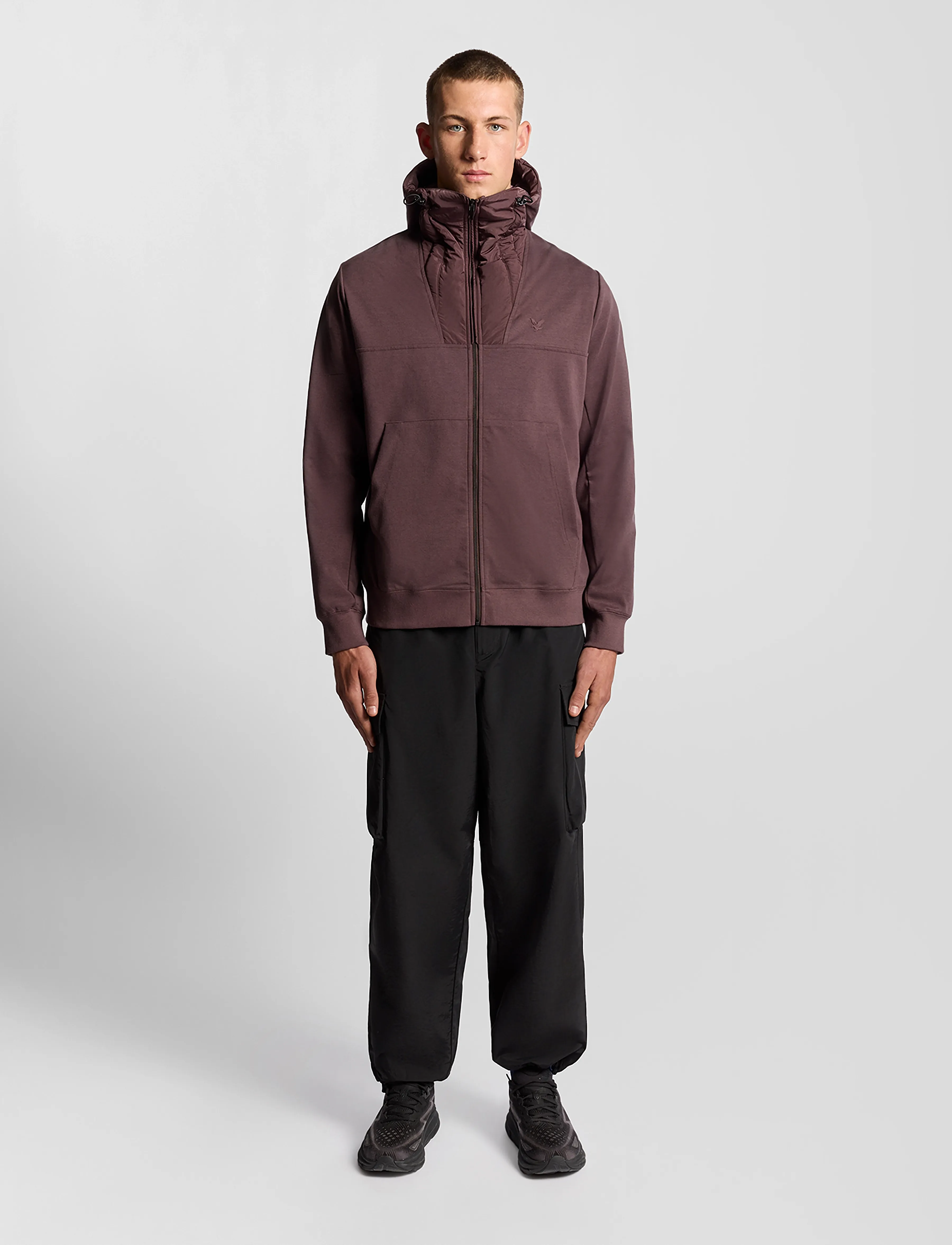 Lyle & Scott - Panelled Hybrid Jacket - hybriditakit - x863 espresso - 4
