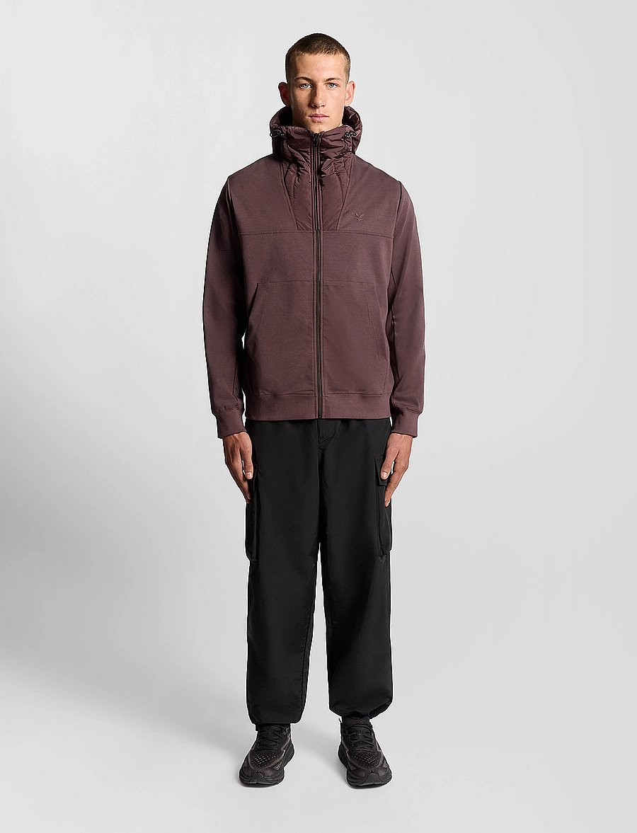 Lyle & Scott - Panelled Hybrid Jacket - hybrid-jacken - x863 espresso - 4