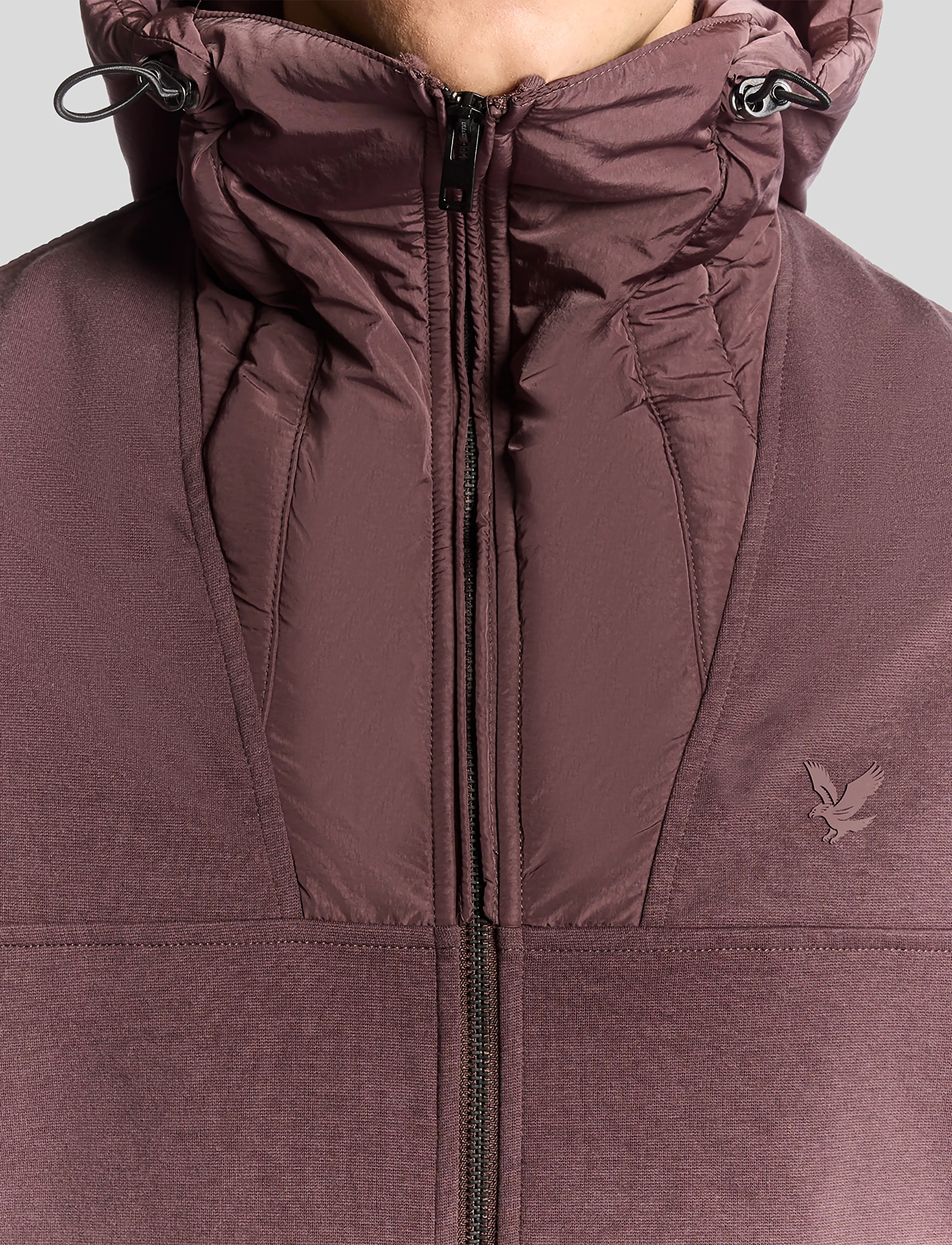 Lyle & Scott - Panelled Hybrid Jacket - hybriditakit - x863 espresso - 5