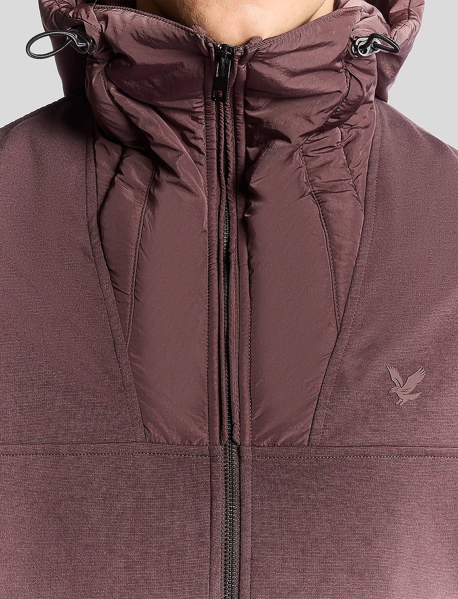 Lyle & Scott - Panelled Hybrid Jacket - hybrid-jacken - x863 espresso - 5