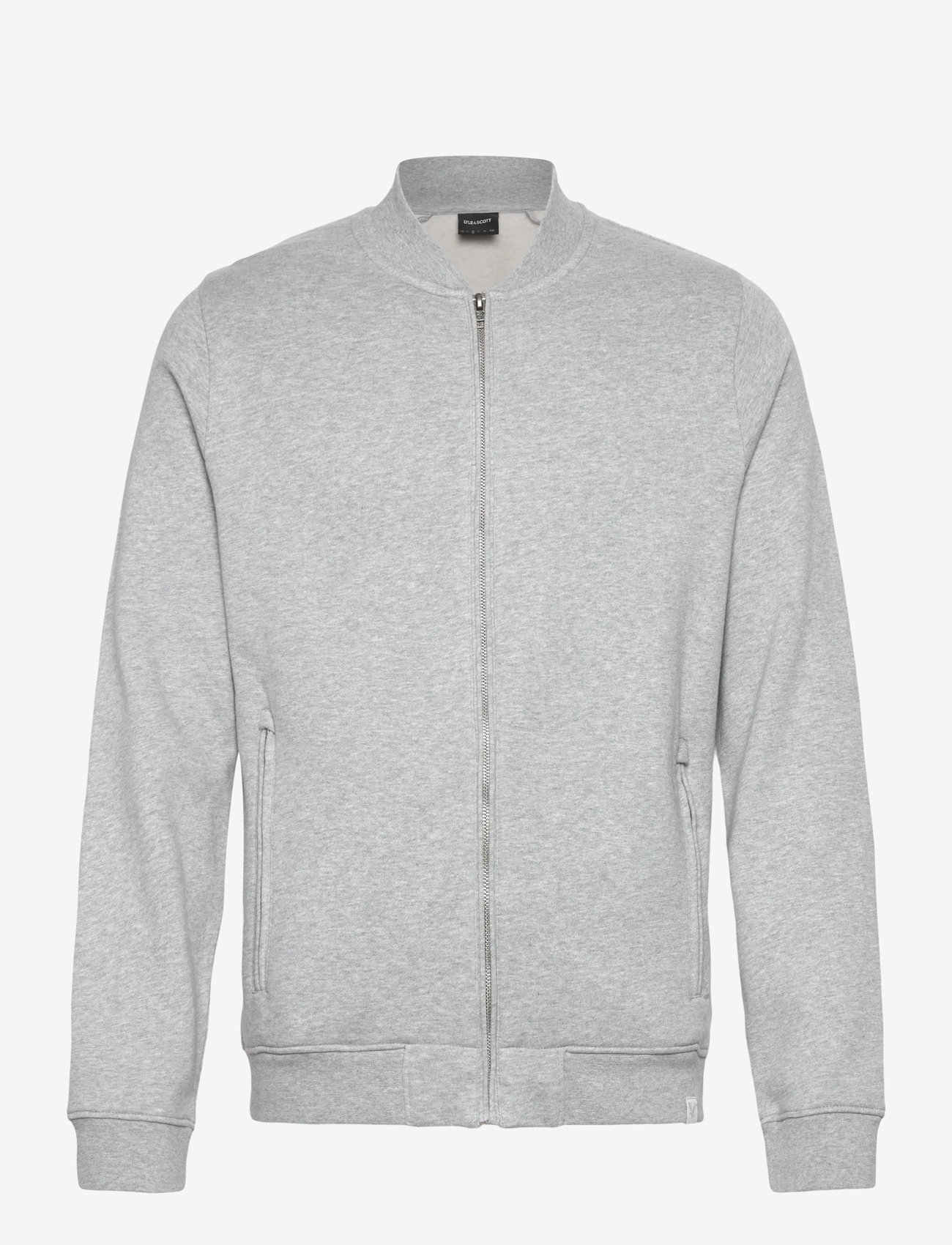 Lyle & Scott - Half Raglan Jersey Bomber - sweatshirts - d24 light grey marl - 1