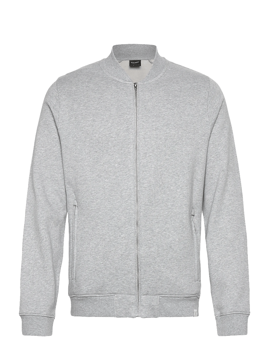 Lyle & Scott - Half Raglan Jersey Bomber - sweatshirts - d24 light grey marl - 1