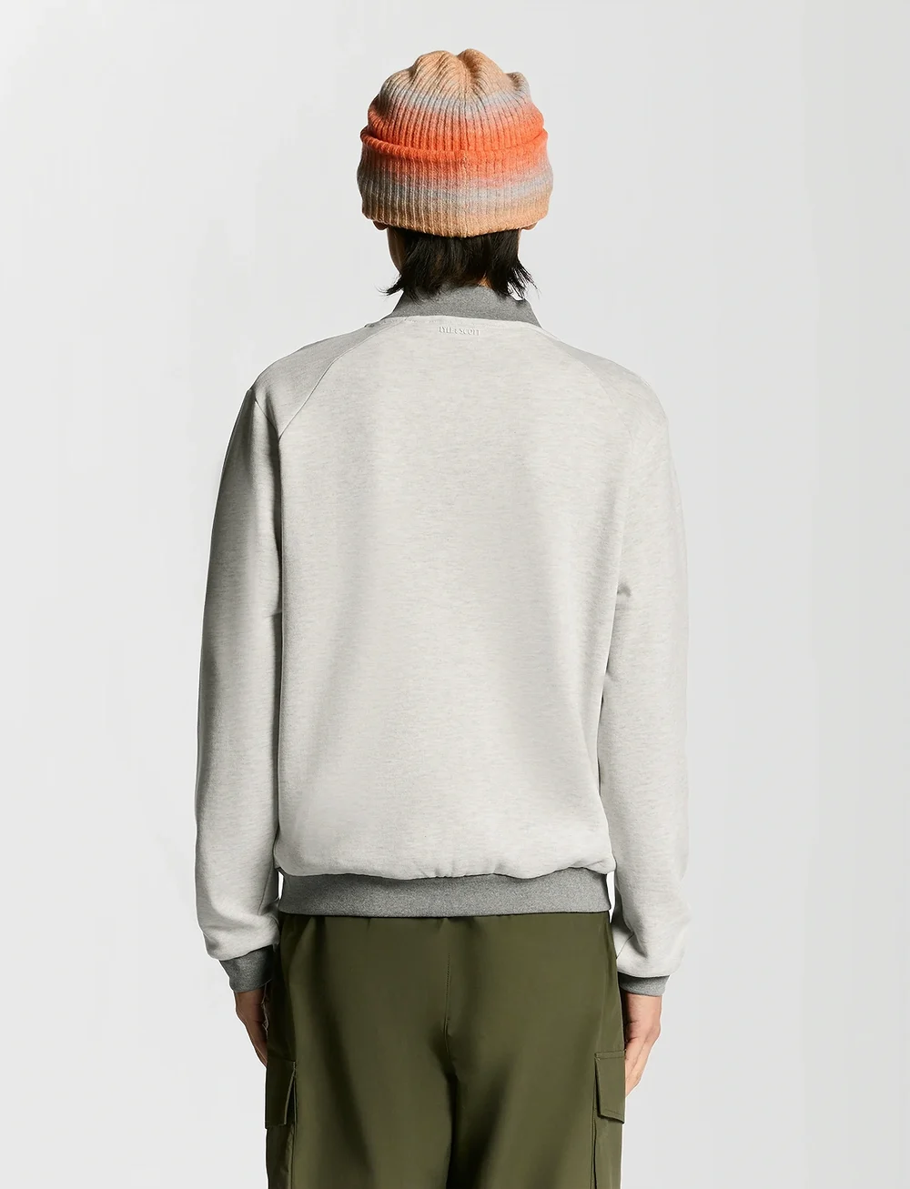 Lyle & Scott - Half Raglan Jersey Bomber - sweatshirts - d24 light grey marl - 3