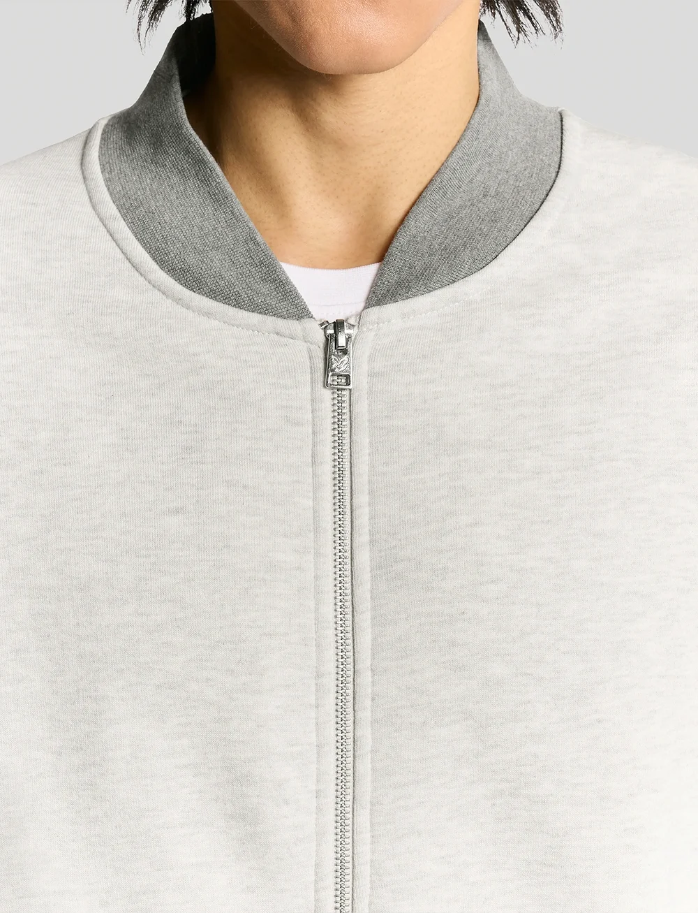 Lyle & Scott - Half Raglan Jersey Bomber - sweatshirts - d24 light grey marl - 5