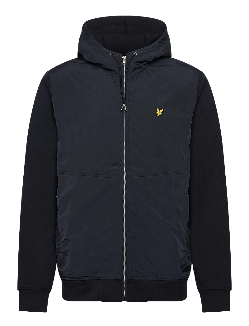 Lyle & Scott - Half Raglan Hybrid Hoodie - hættetrøjer - z271 dark navy - 1