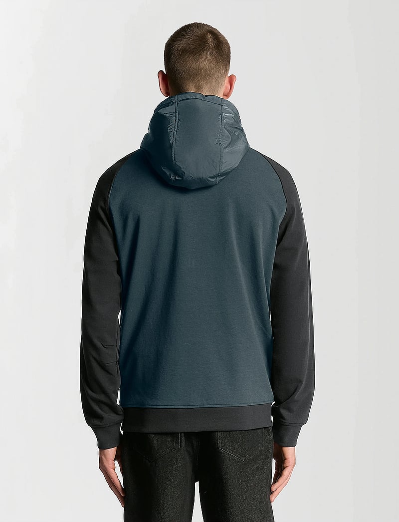 Lyle & Scott - Half Raglan Hybrid Hoodie - hættetrøjer - z271 dark navy - 3