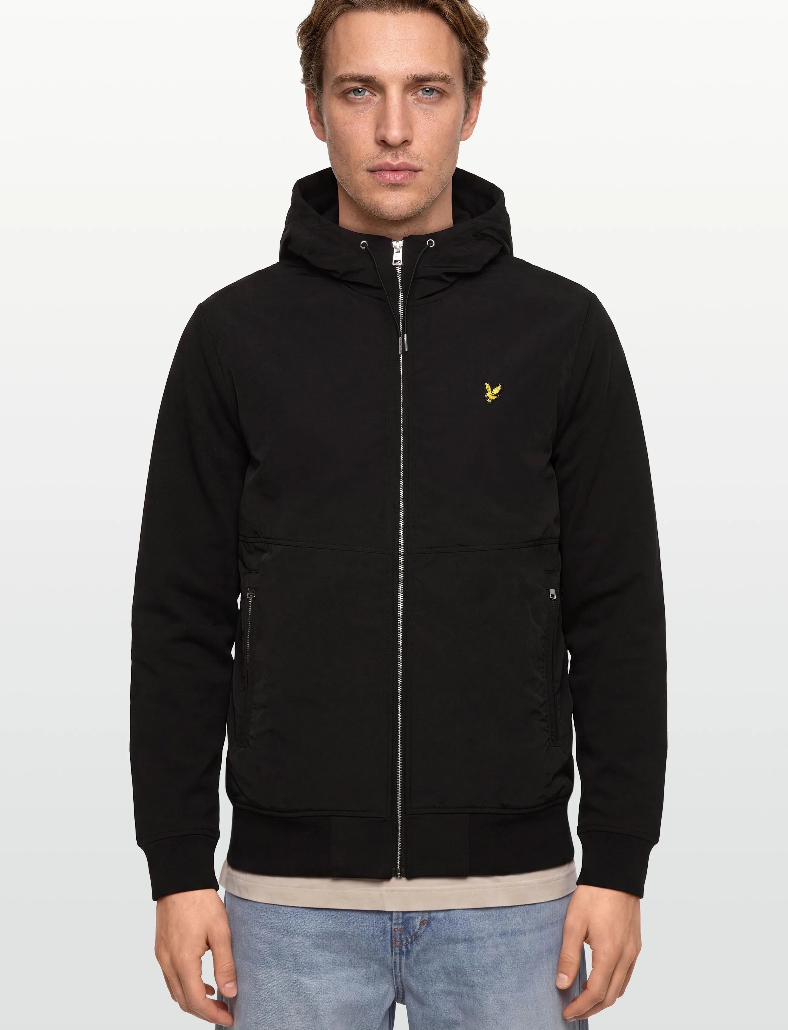 Lyle & Scott - Half Raglan Hybrid Hoodie - sweatshirts - z865 jet black - 3
