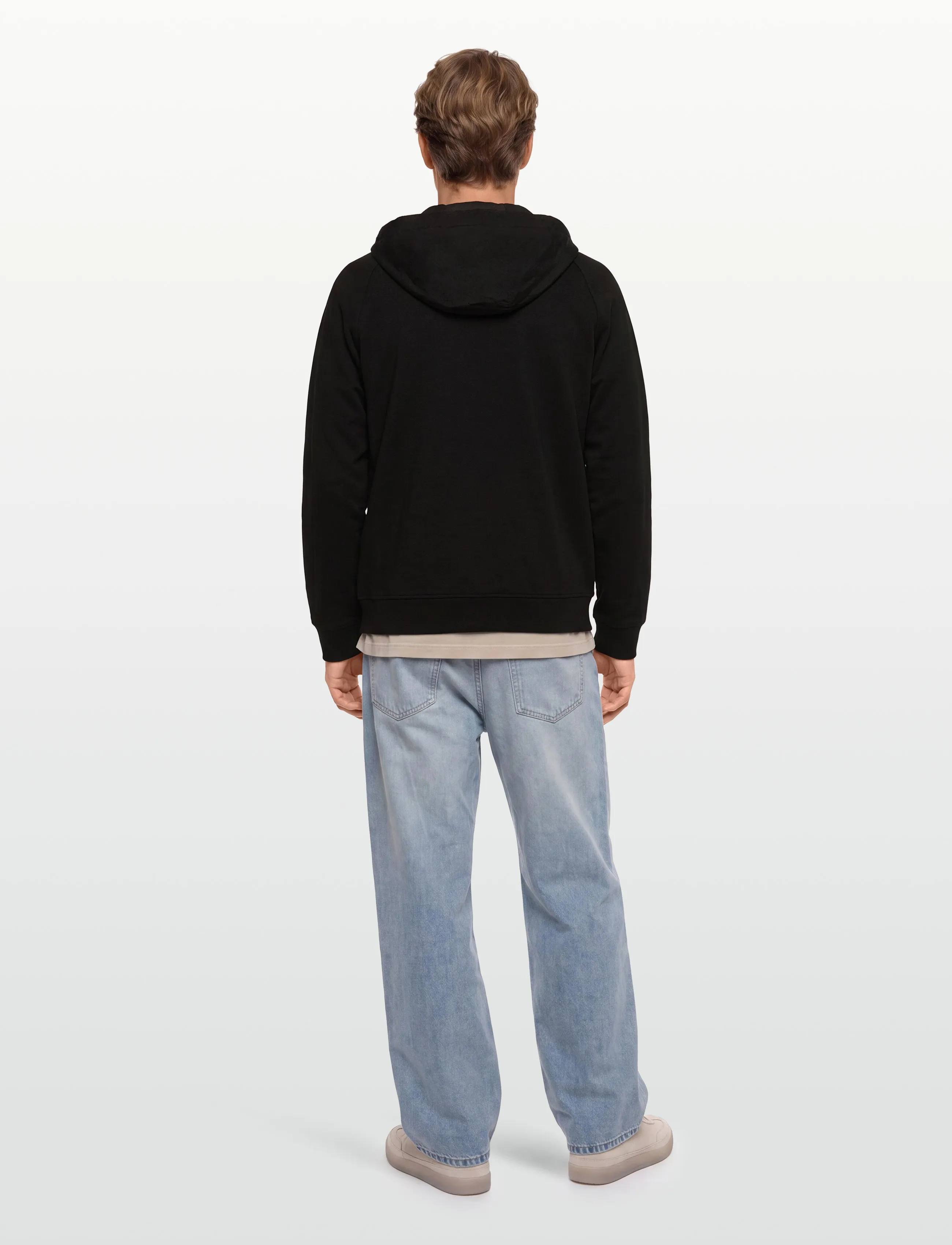 Lyle & Scott - Half Raglan Hybrid Hoodie - sweatshirts - z865 jet black - 4