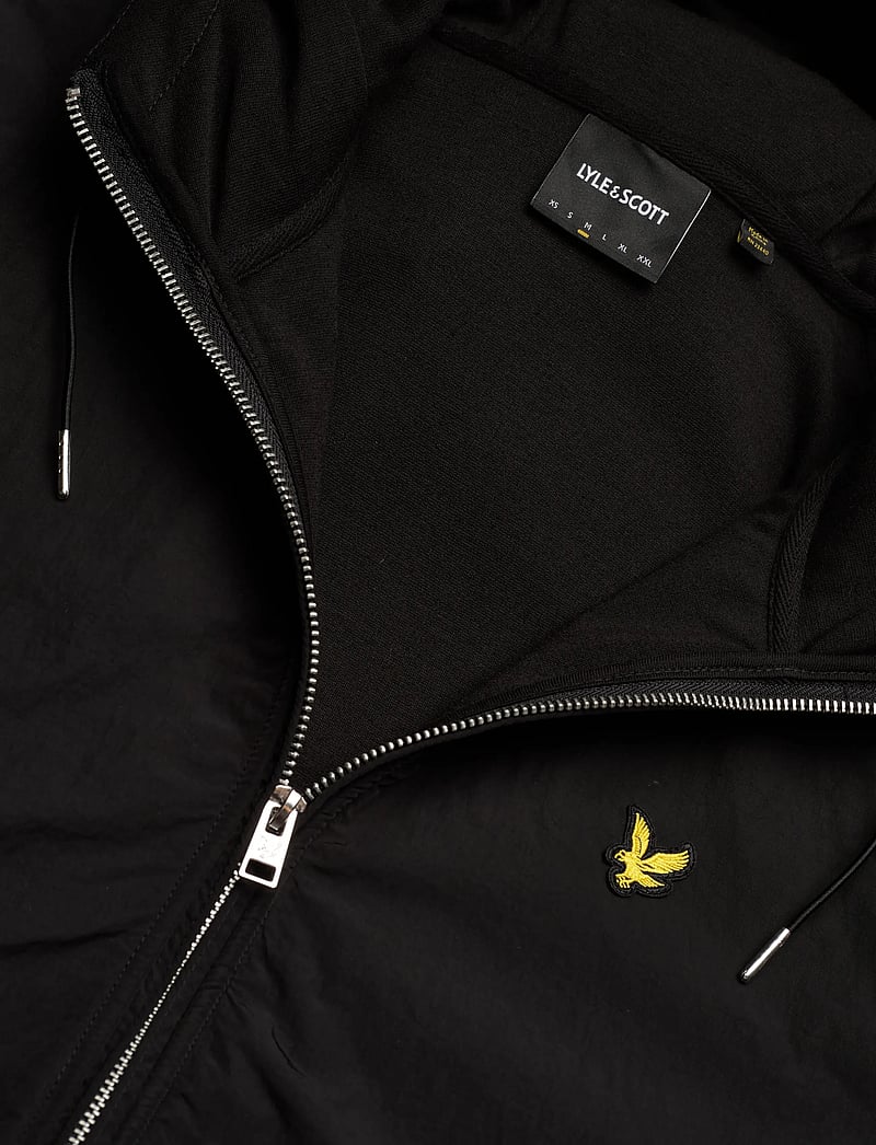 Lyle & Scott - Half Raglan Hybrid Hoodie - hoodies - z865 jet black - 2