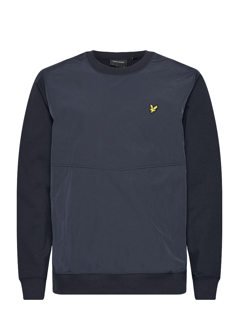 Lyle & Scott - Half Raglan Hybrid Sweatshirt - sweatshirts - z271 dark navy - 0