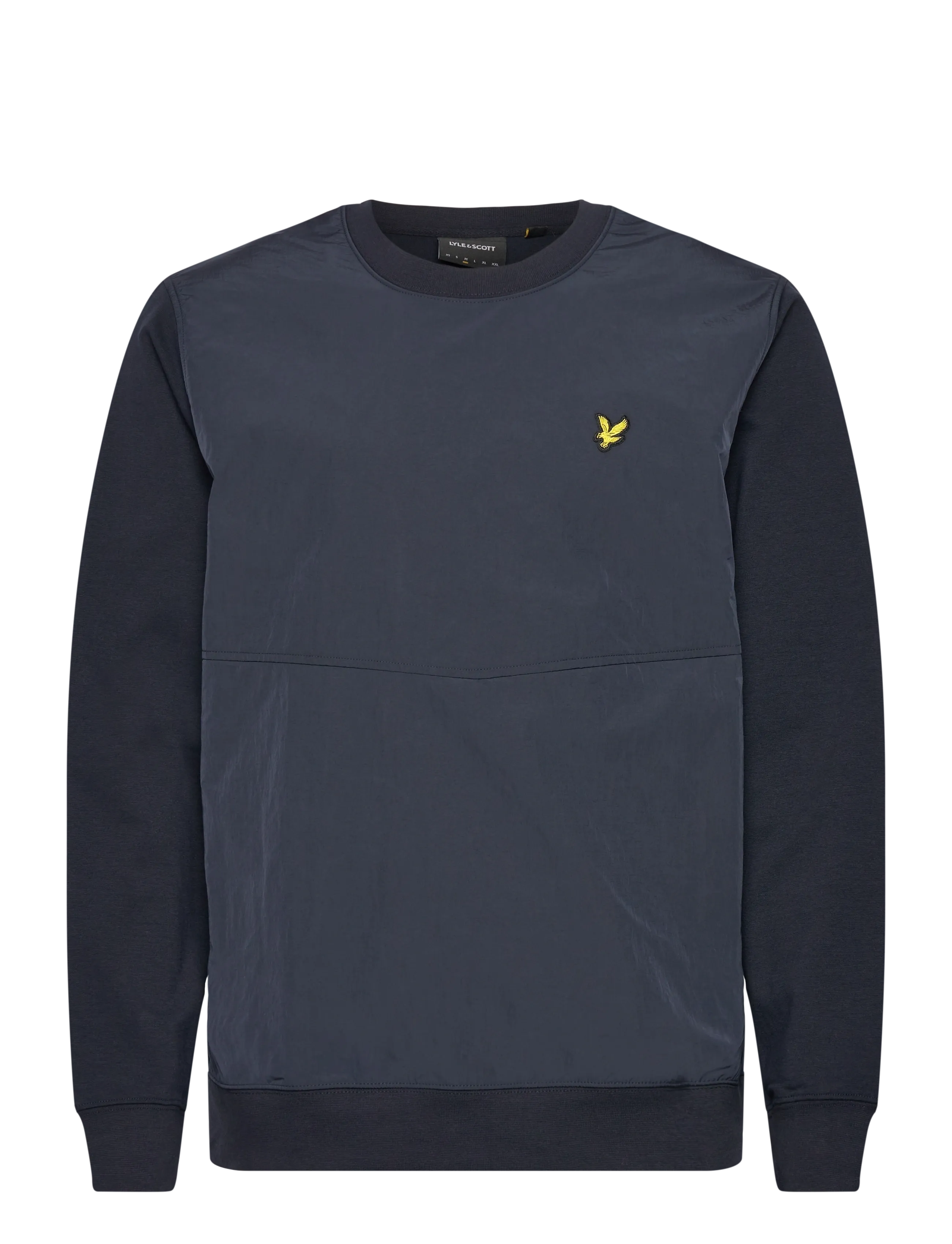 Lyle & Scott - Half Raglan Hybrid Sweatshirt - collegepaidat - z271 dark navy - 0
