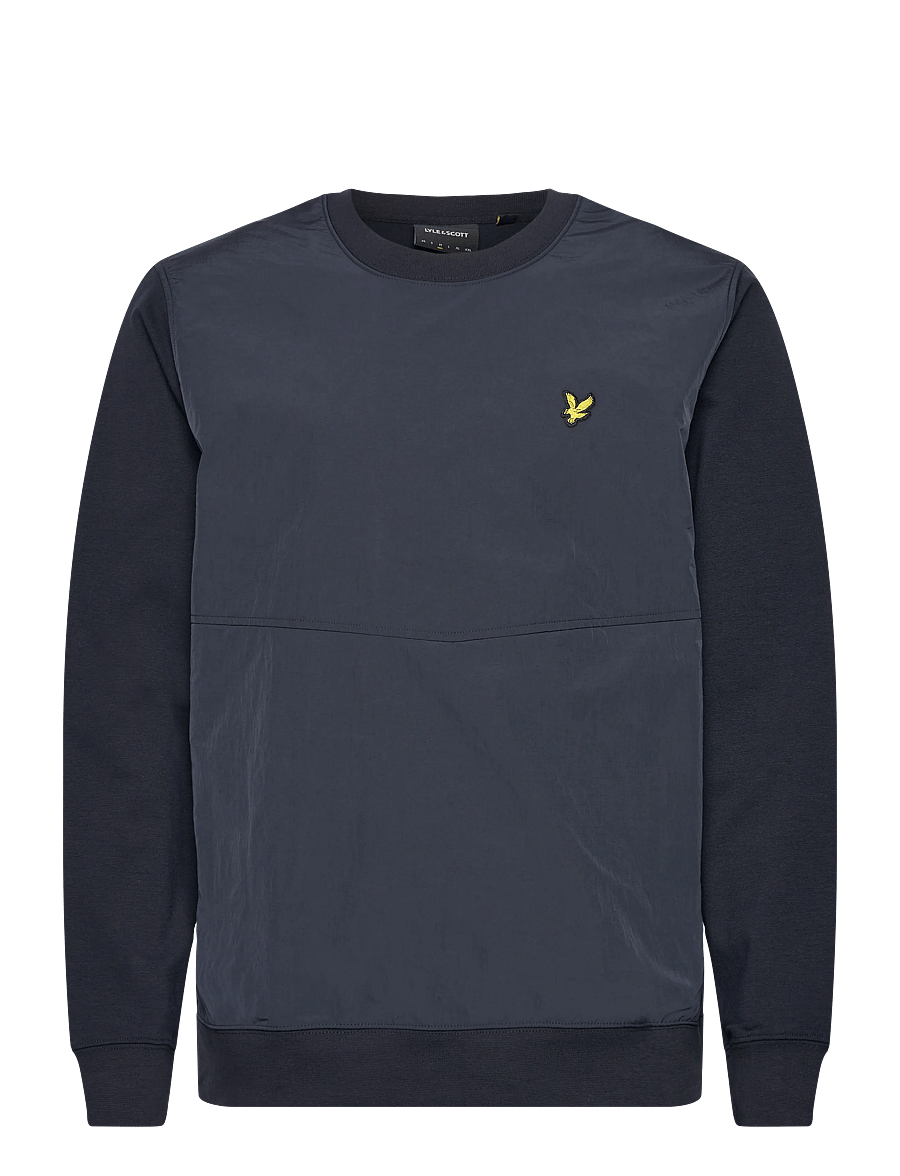 Lyle & Scott - Half Raglan Hybrid Sweatshirt - sweatshirts - z271 dark navy - 0