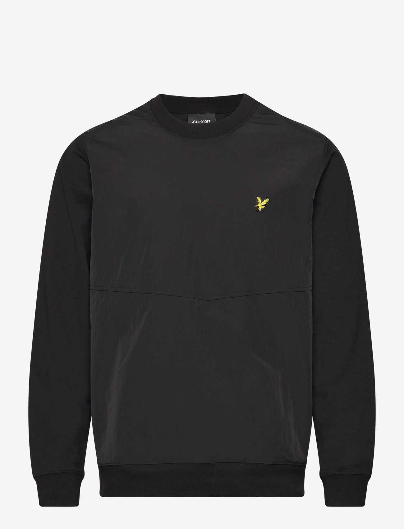 Lyle & Scott - Half Raglan Hybrid Sweatshirt - sweatshirts - z865 jet black - 0