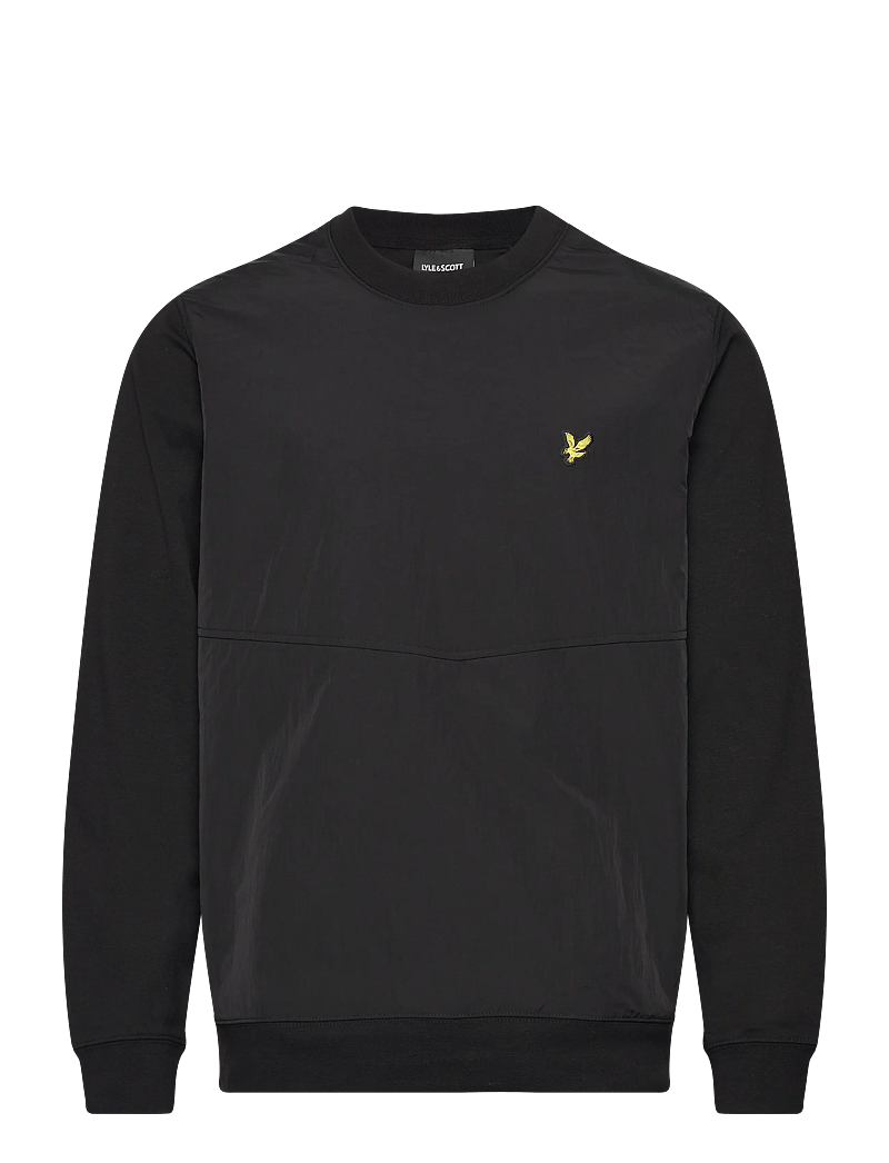 Lyle & Scott - Half Raglan Hybrid Sweatshirt - sweatshirts - z865 jet black - 0