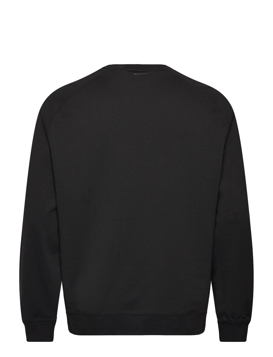 Lyle & Scott - Half Raglan Hybrid Sweatshirt - sweatshirts - z865 jet black - 1