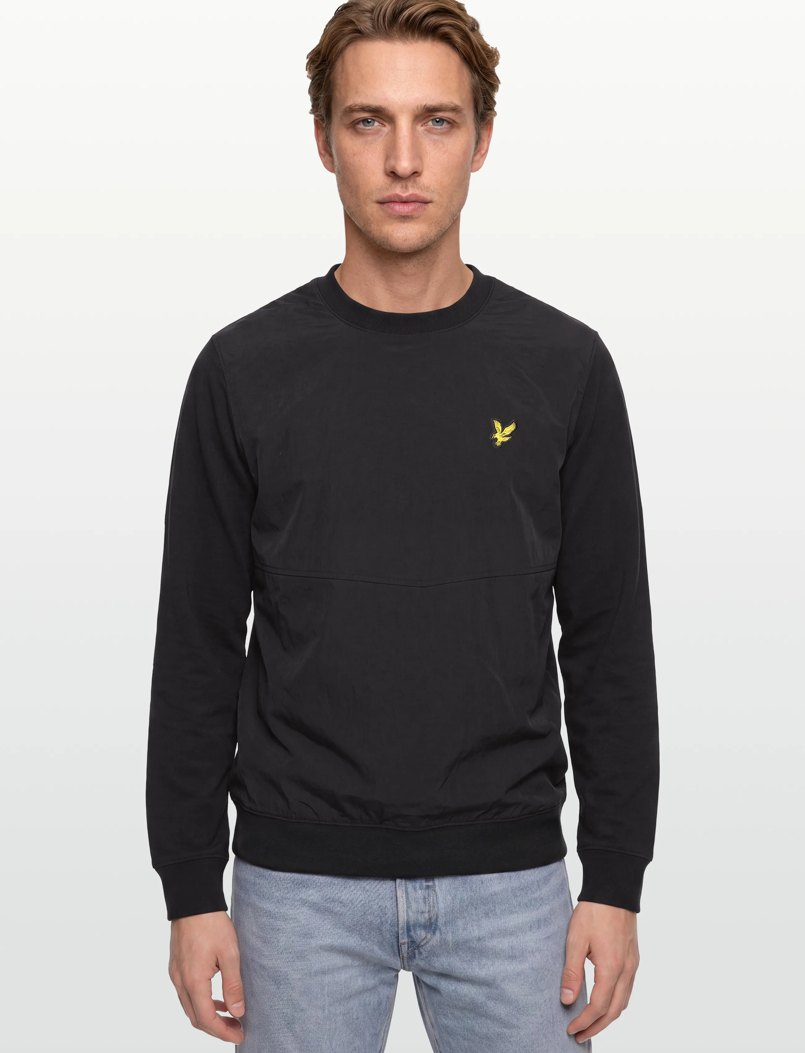 Lyle & Scott - Half Raglan Hybrid Sweatshirt - sweatshirts - z865 jet black - 3
