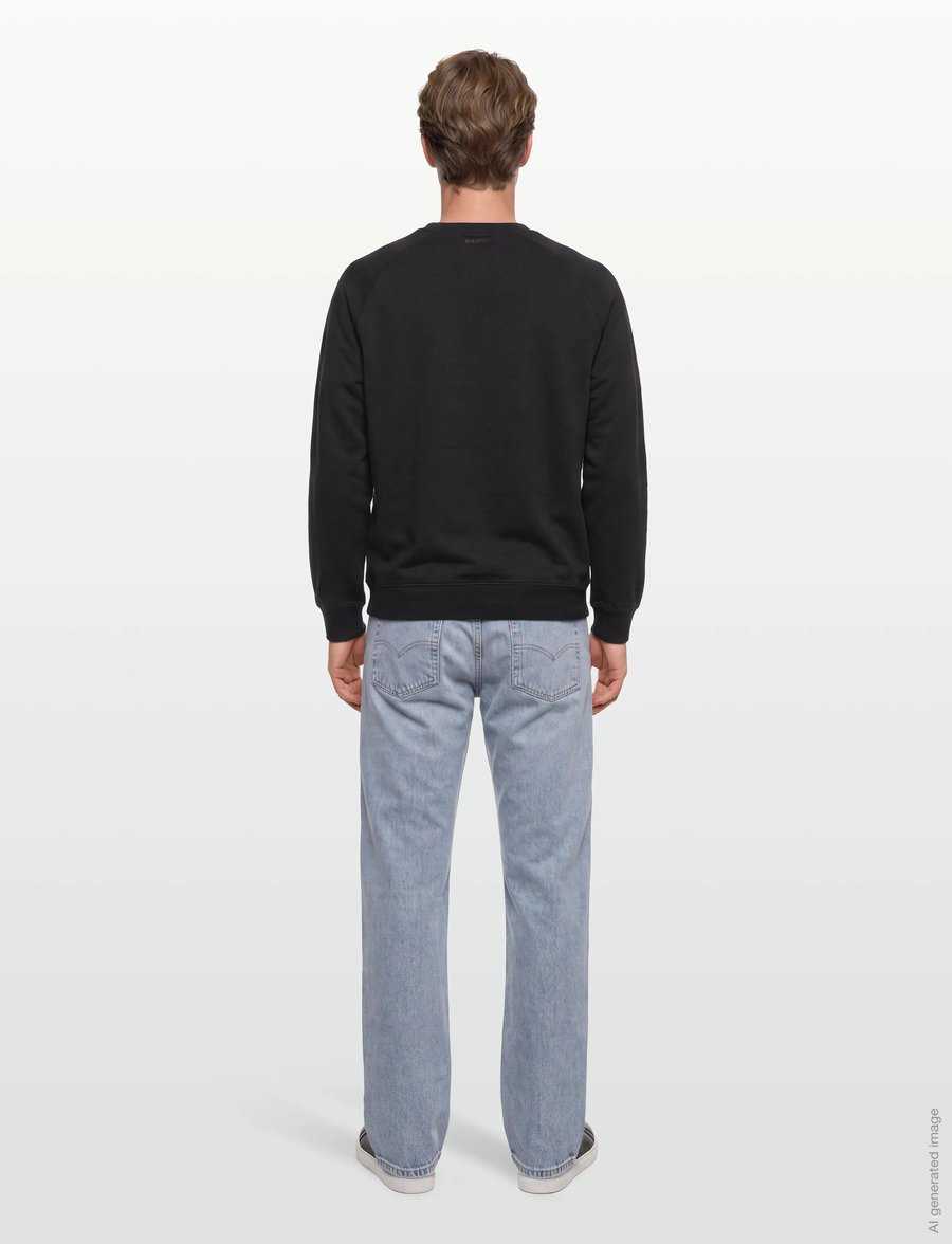 Lyle & Scott - Half Raglan Hybrid Sweatshirt - sweatshirts - z865 jet black - 4