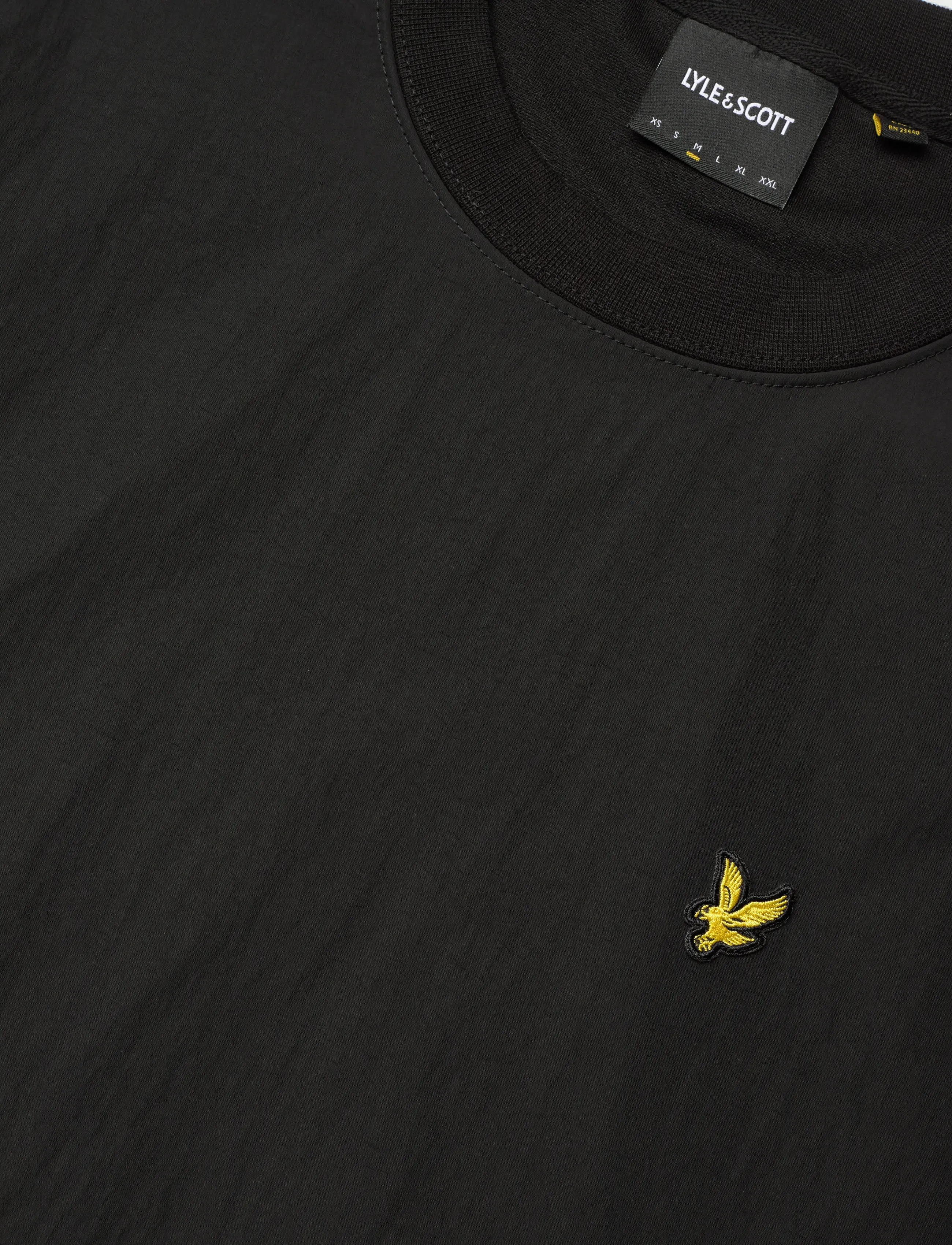 Lyle & Scott - Half Raglan Hybrid Sweatshirt - dressipluusid - z865 jet black - 2