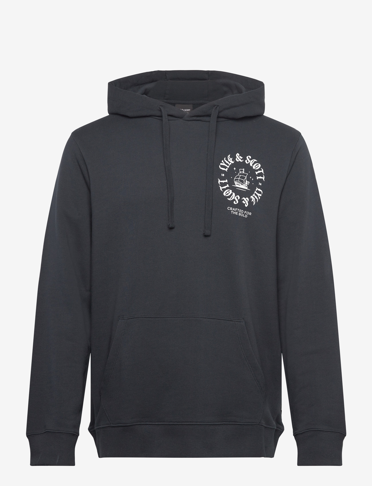Lyle & Scott - Ship Insignia Graphic Hoodie - hættetrøjer - z271 dark navy - 0